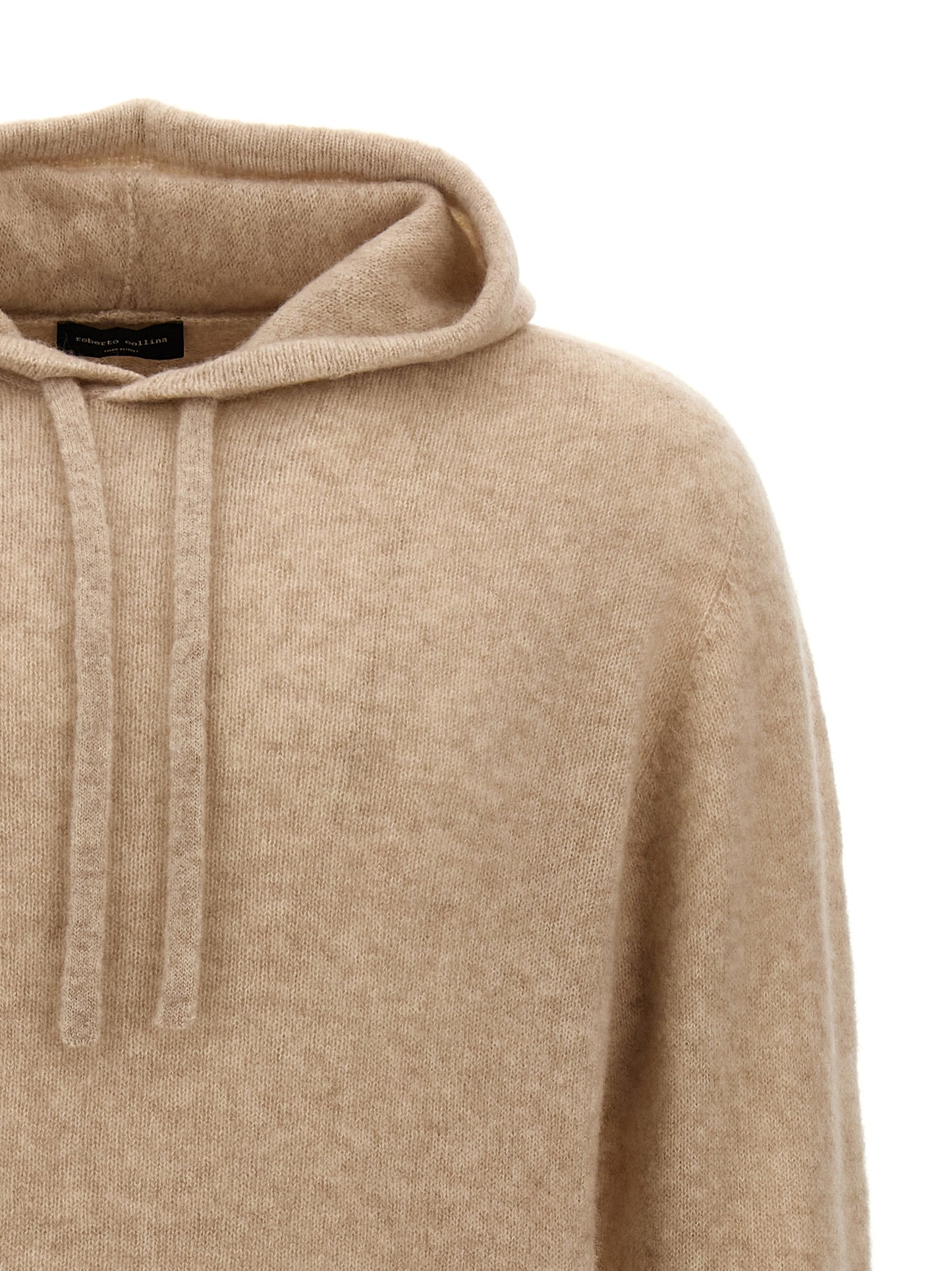 Roberto Collina Men's Silk Cashmere & Polyester Hooded Cardigan - Beige
