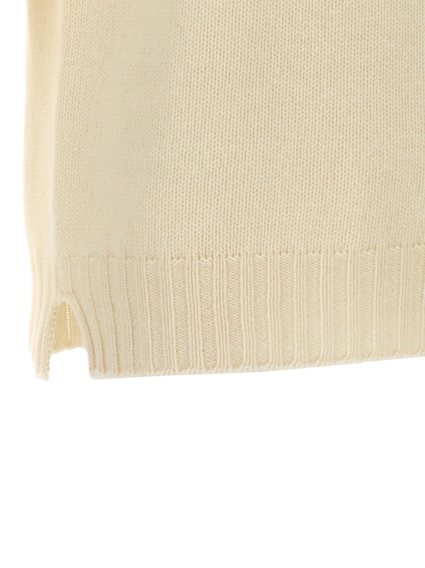 MA'RY'YA The Blend Men's Turtleneck Cashmere Silk & Modacrylic Cardigan - White