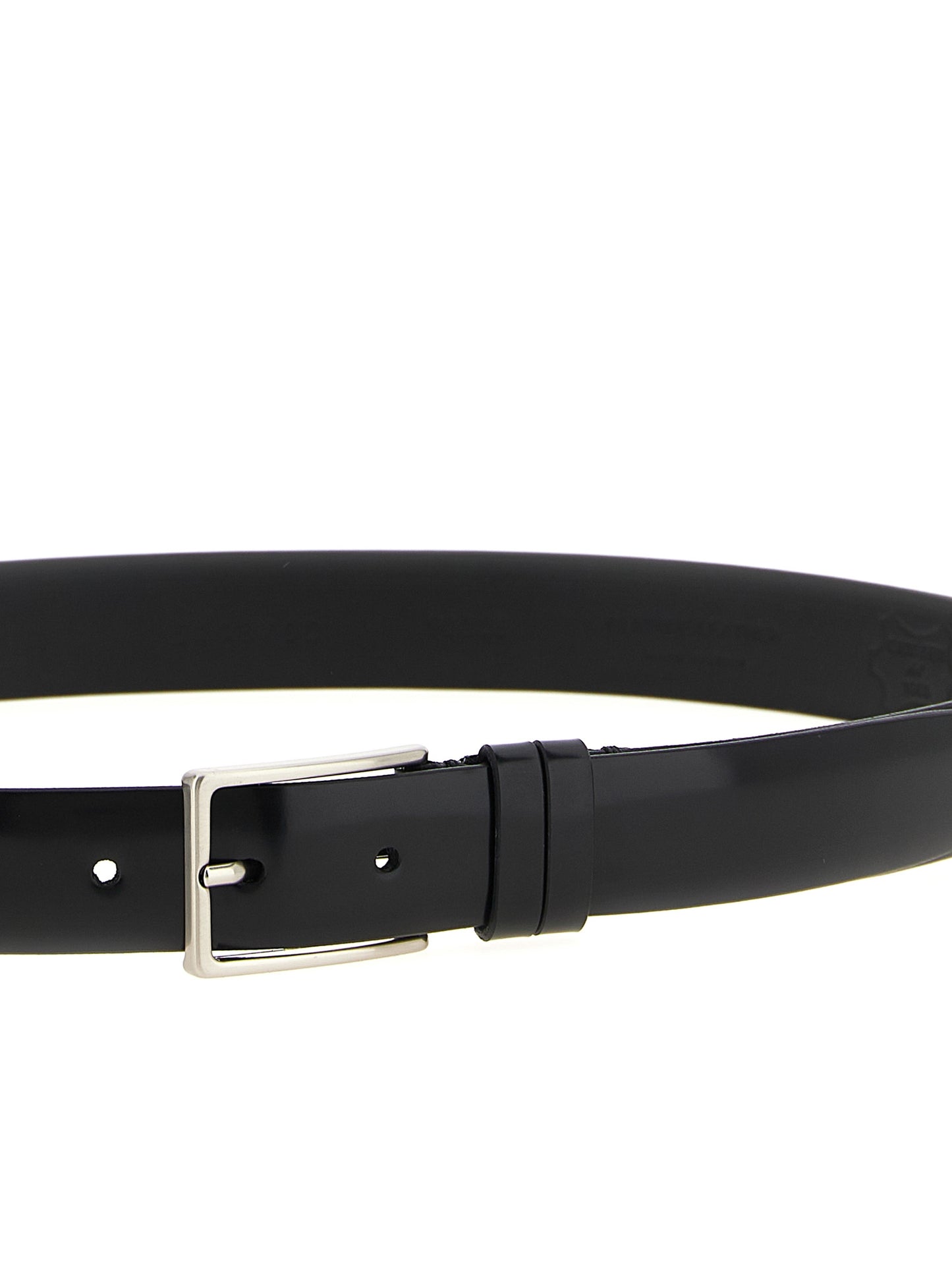 Belt by ZERBINI CLAUDIO for men in leather & metal black features a artisanal-chic design, artfully capturing the essence of the Leather & Metal Belt with a artisanal-chic finish.