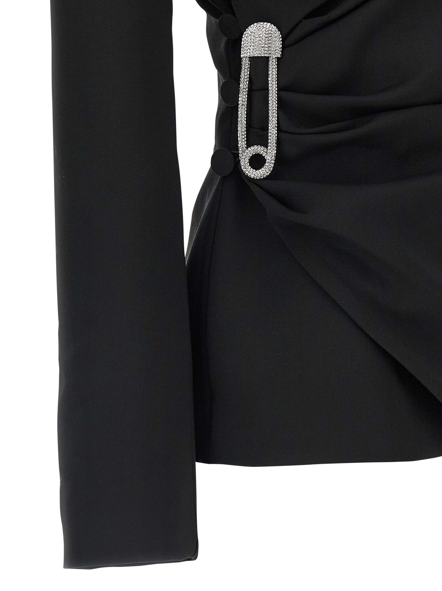 Blazer by Giuseppe Di Morabito for women in virgin wool black features an sartorial silhouette, showcasing a sophisticated and sartorial for a truly sartorial finish.