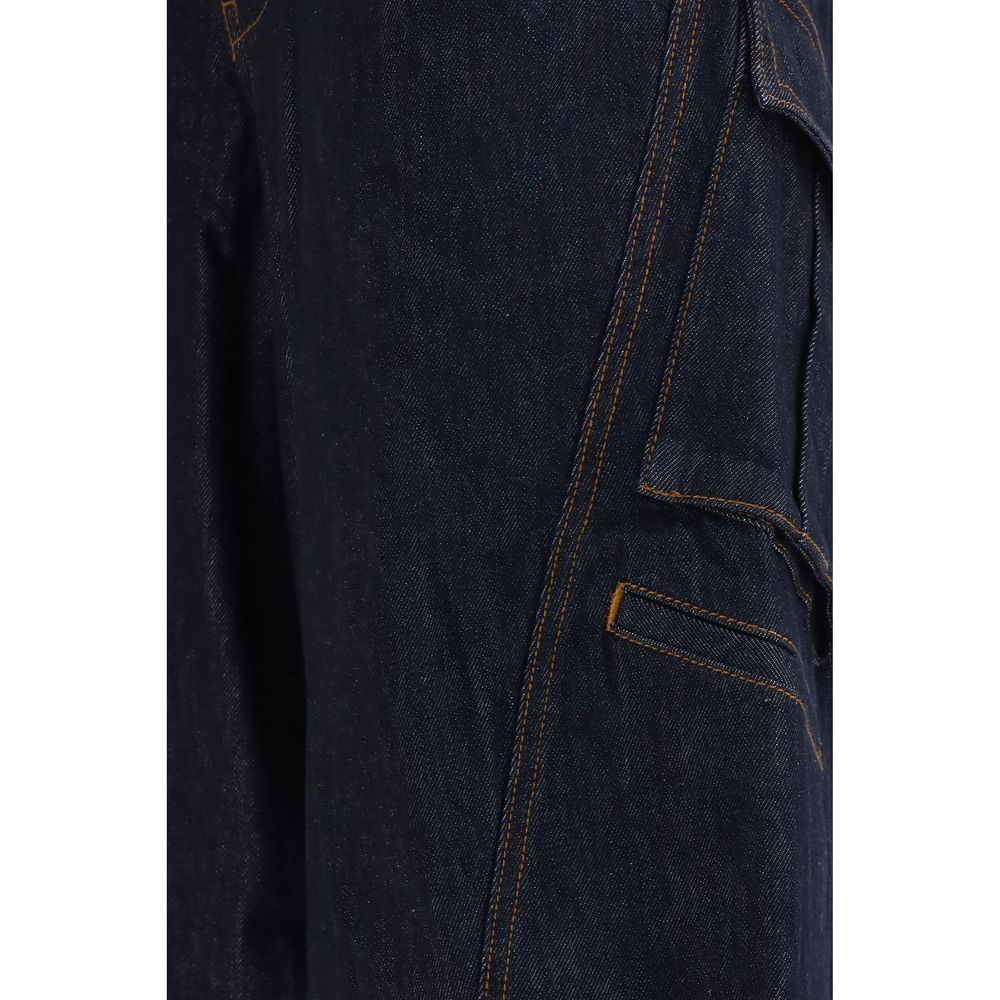 Cargo Pants by Self-Portrait for women in denim cotton blue features a architectural relaxed-fit & regular-fit with a architectural long and architectural .