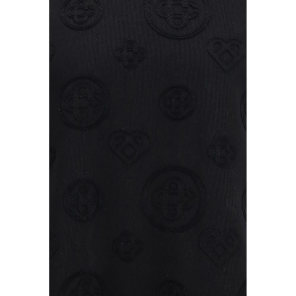 Activewear T-Shirt by Casablanca for men in organic cotton black, monogram & print features an ergonomic design with , highlighting a ergonomic length and ergonomic for a high-performance look.
