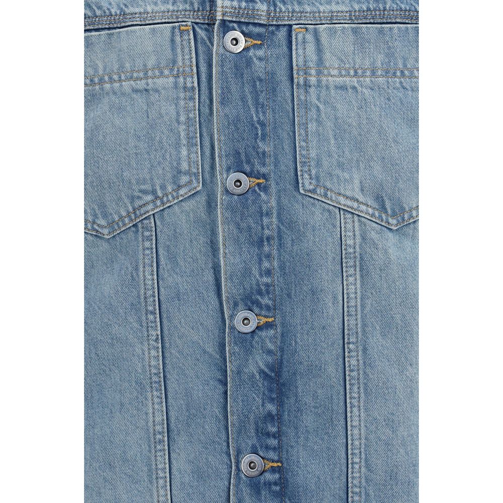 Trucker Jacket by 7FOR for men in denim cotton blue features an on trend silhouette, showcasing refined pockets and a sophisticated for a truly on trend finish.