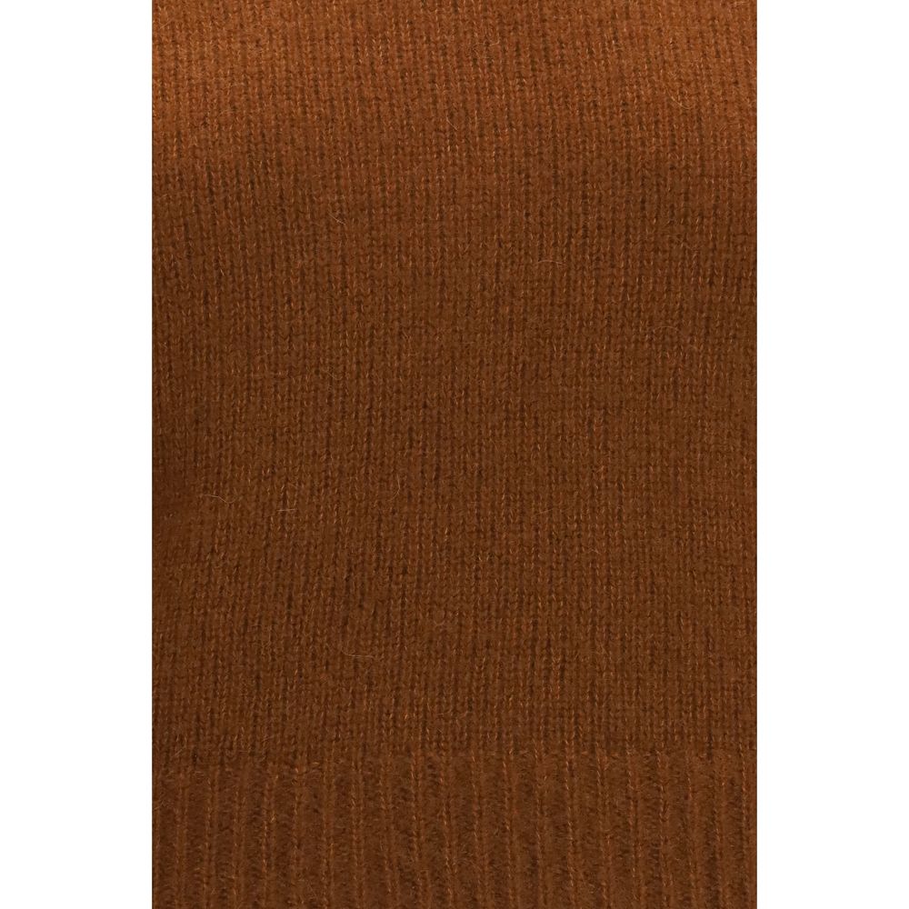 Sweater by Tom Ford for women in polyamide silk cashmere & capra leather brown showcases an masterful silhouette, artfully detailed with a masterful and for a sophisticated, premium finish.