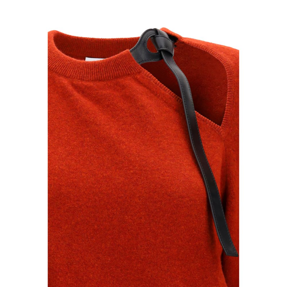 Sweatshirt by Ferragamo for women in polyamide cashmere merino wool & capra leather multicolor features an provocated silhouette, detailed with a provocated and a refined for a sophisticated aesthetic.