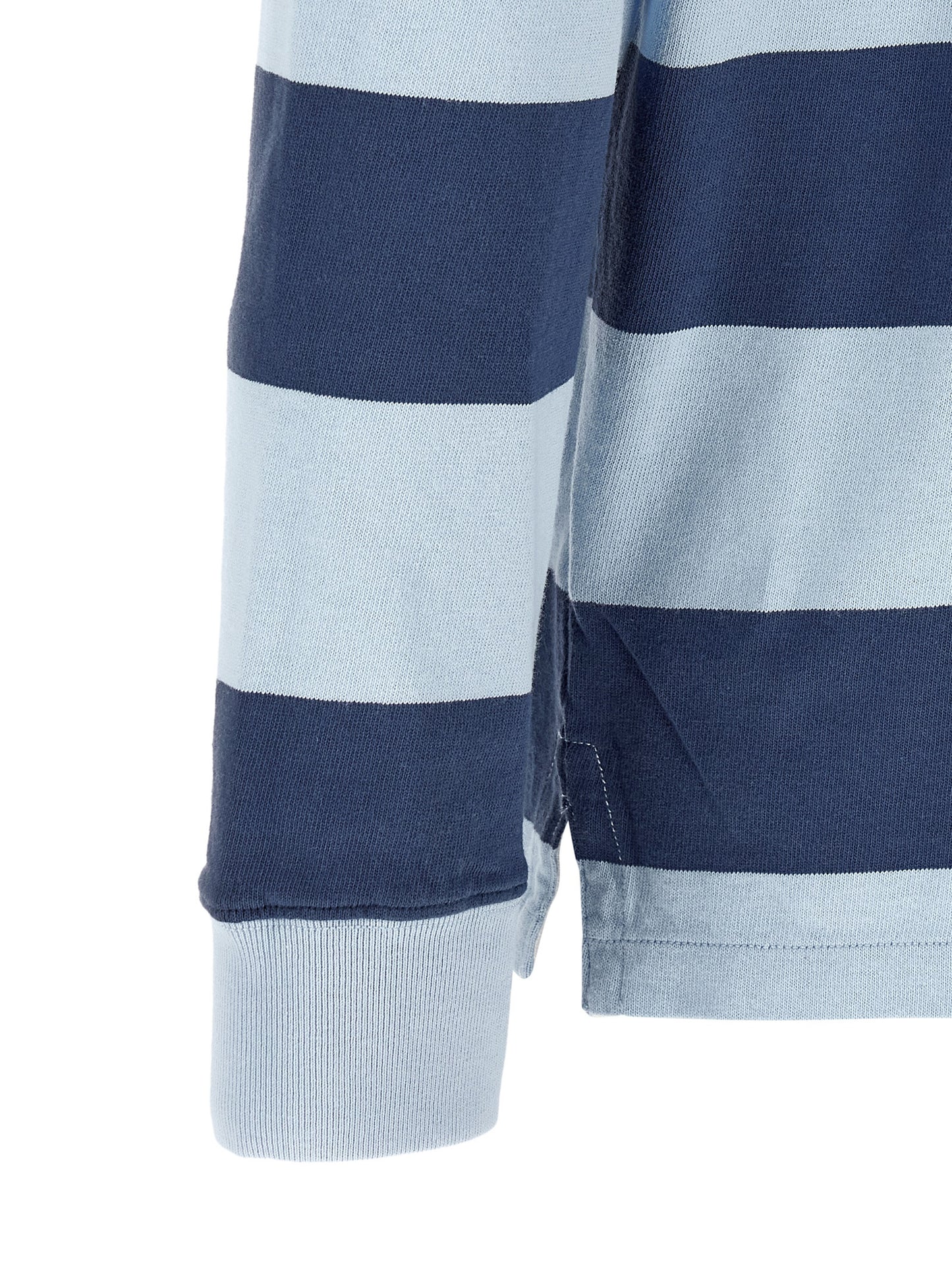 Polo Shirt by Polo Ralph Lauren for men in cotton twill blue, signature & striped presents a distinguished silhouette, showcasing a sophisticated and distinguished for a truly distinguished finish.