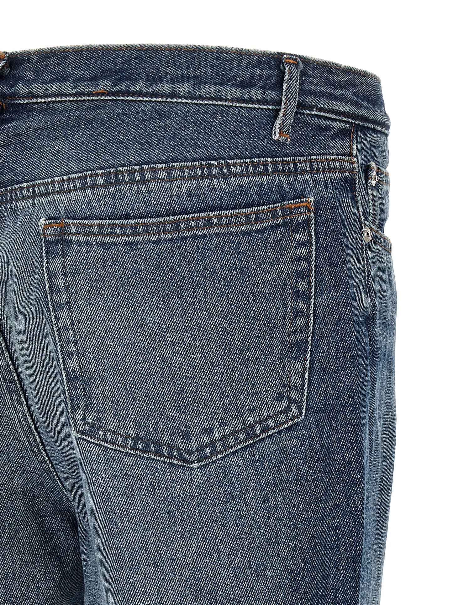 Jeans by A.P.C. for men in denim cotton blue & silver features a refined silhouette with a refined straight-leg & relaxed-fit, defined by a high rise and a refined long for a refined finish.