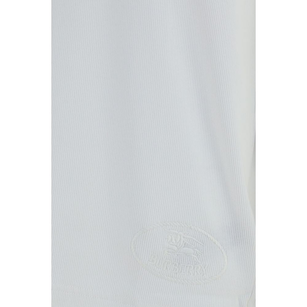 T-Shirt by Burberry for men in stretch cotton white & signature showcases a unassuming silhouette, artfully detailed with a refined crew neckline and unassuming for a sophisticated, contemporary look.