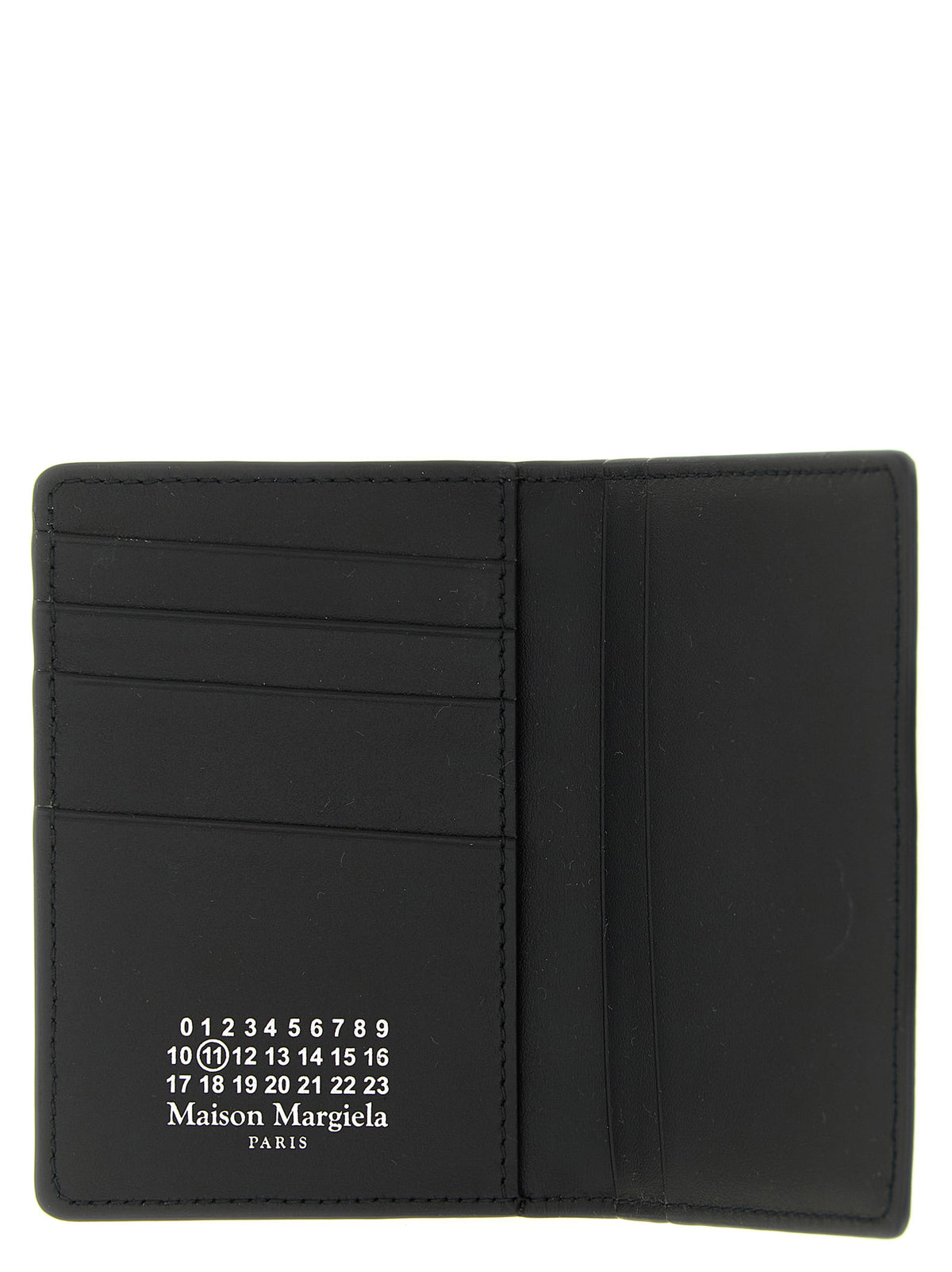 Maison Margiela Four Stitches Calfskin Leather Cardholder Card Case - Black Signature