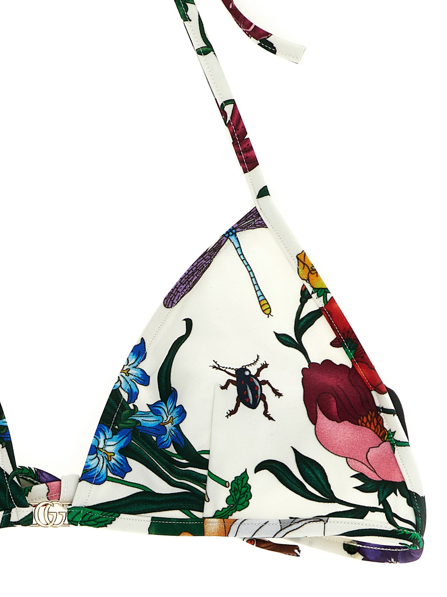 Bikini by Gucci for women in polyamide white & print presents a provocative silhouette, artfully capturing the essence of the provocative Gg Women's Polyamide Bikini design for a sophisticated look.