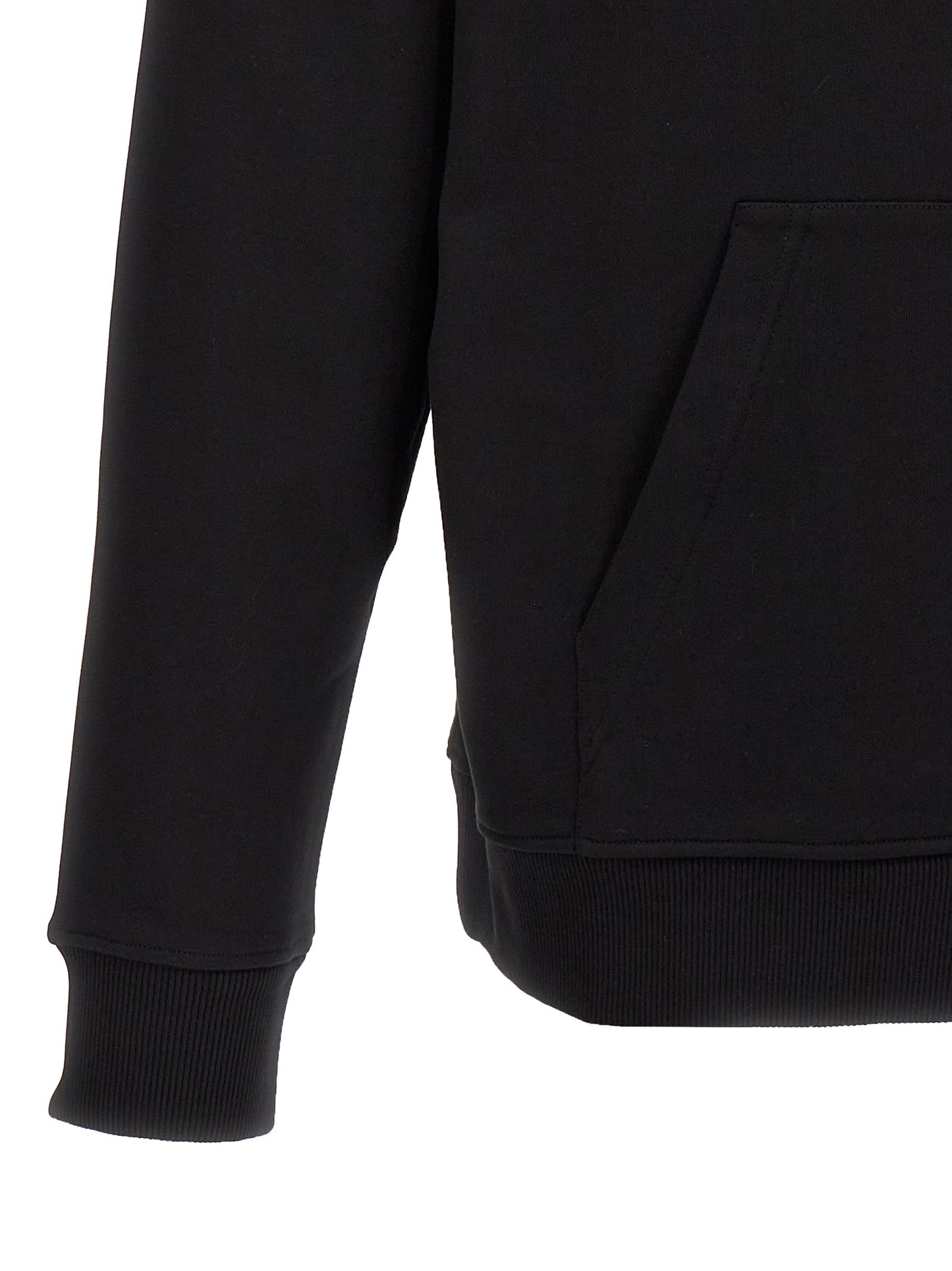 Sweatshirt Hoodie by Balmain for men in organic cotton black & signature features an dramatic silhouette, showcasing a sophisticated and dramatic for a refined, modern aesthetic.
