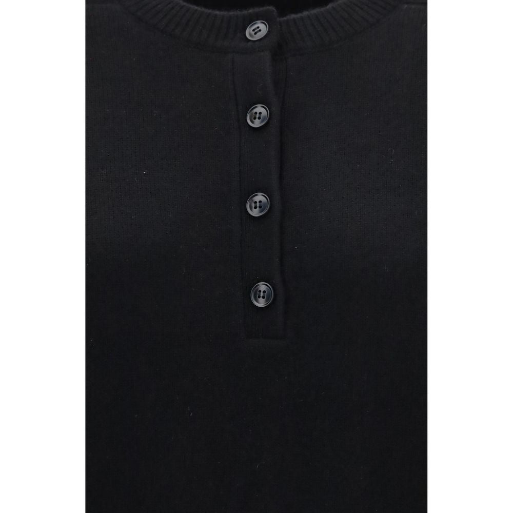 Sweatshirt by Loulou De Saison for women in cashmere & capra leather black features an magnificent silhouette, showcasing a sophisticated and detail for a truly magnificent finish.