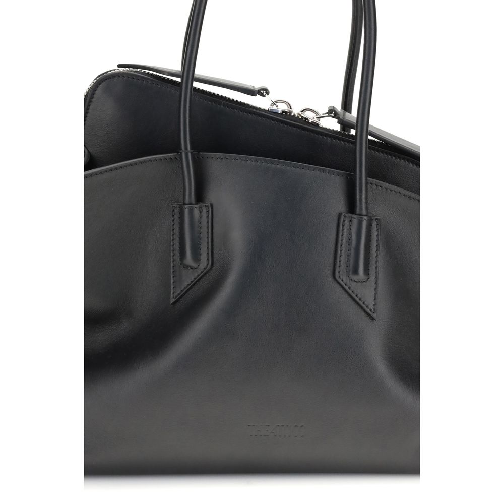 Shoulder Bag by The Attico for women in bos taurus calf leather black & monogram showcases a enviable silhouette, artfully detailed with a secure snap & zipper, organized , and versatile shoulder-strap & handle for a enviable look.