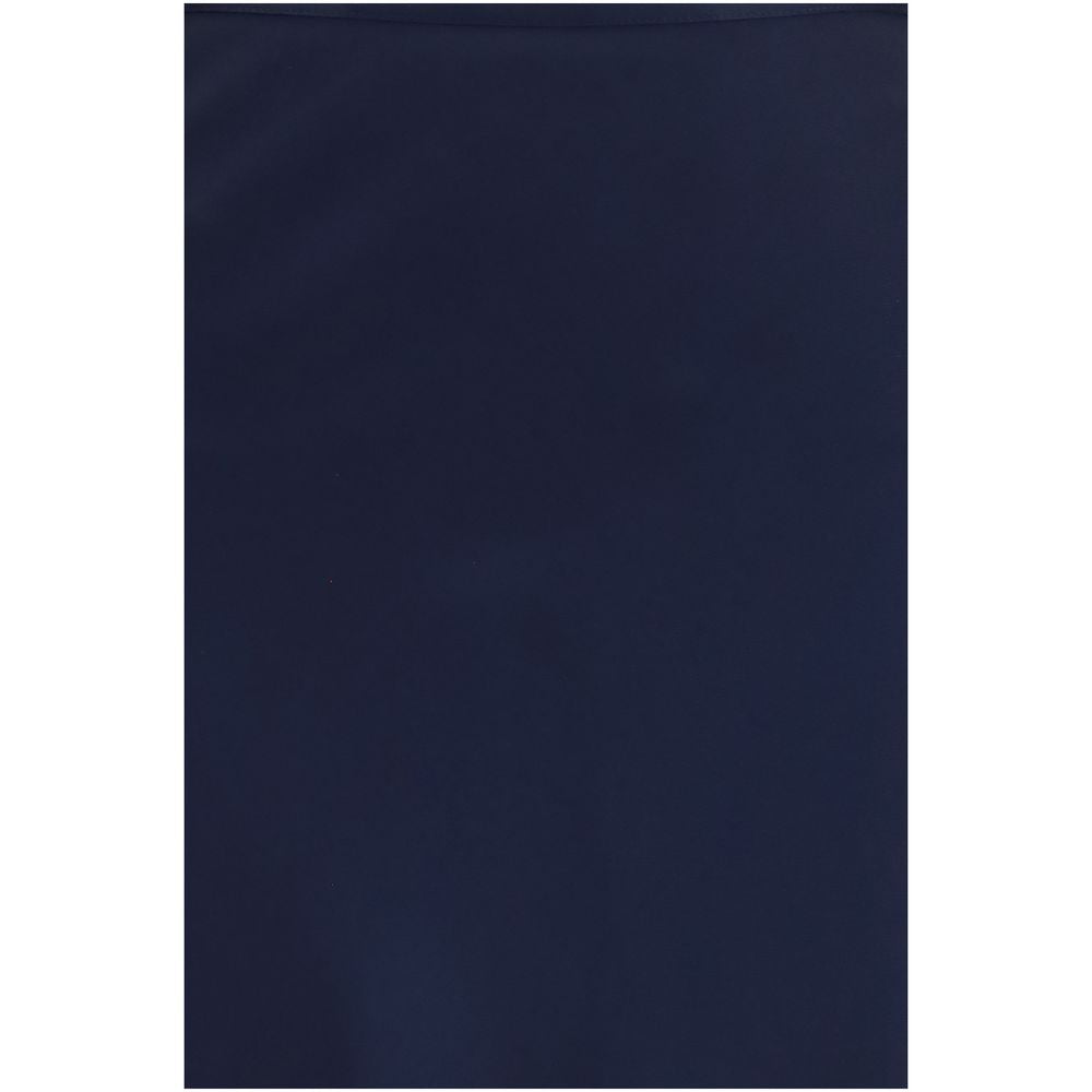 Skirt by Loulou De Saison for women in silk twill blue features a sublime silhouette, showcasing the sublime design of the Lou Women's A Line Silk Twill Maxi Short Long Skirt in a sophisticated maxi short long.