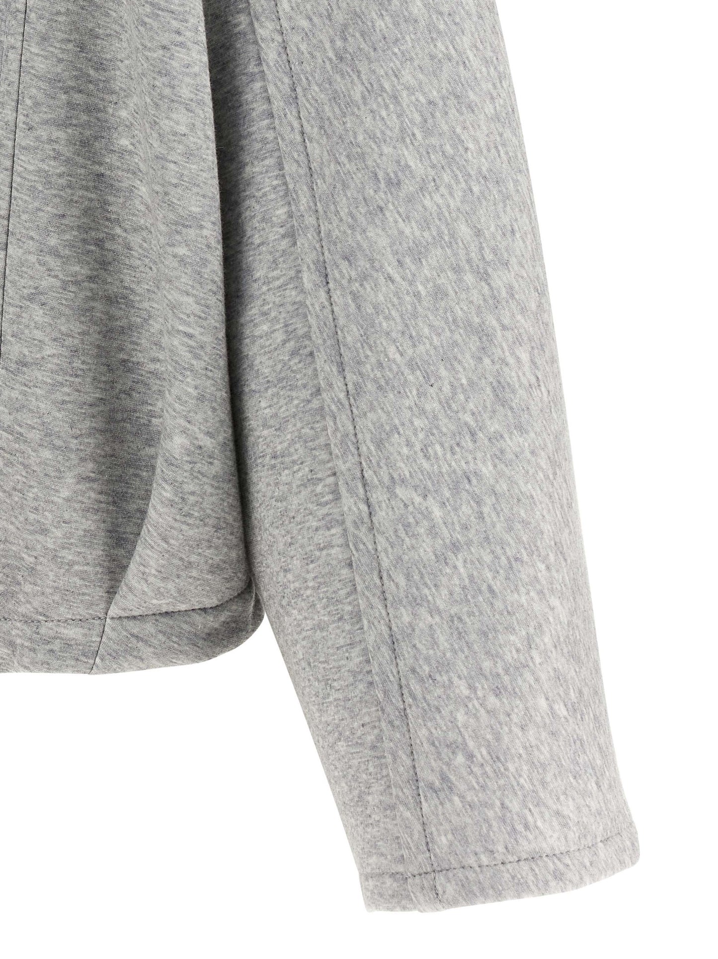 Sweatshirt Hoodie by Brunello Cucinelli for women in cashmere & cotton gray features an luminous silhouette, showcasing a sophisticated and for a truly luminous look.