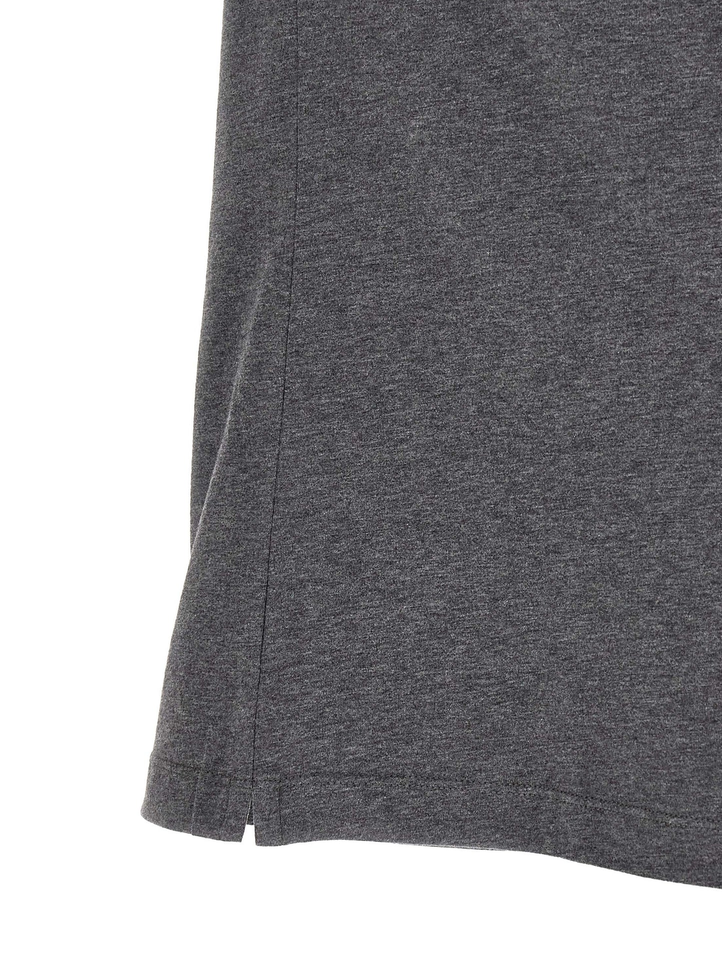 T-Shirt by Brunello Cucinelli for men in cotton gray showcases a fashionable silhouette, elegantly detailed with a fashionable and for a sophisticated, high-fashion look.