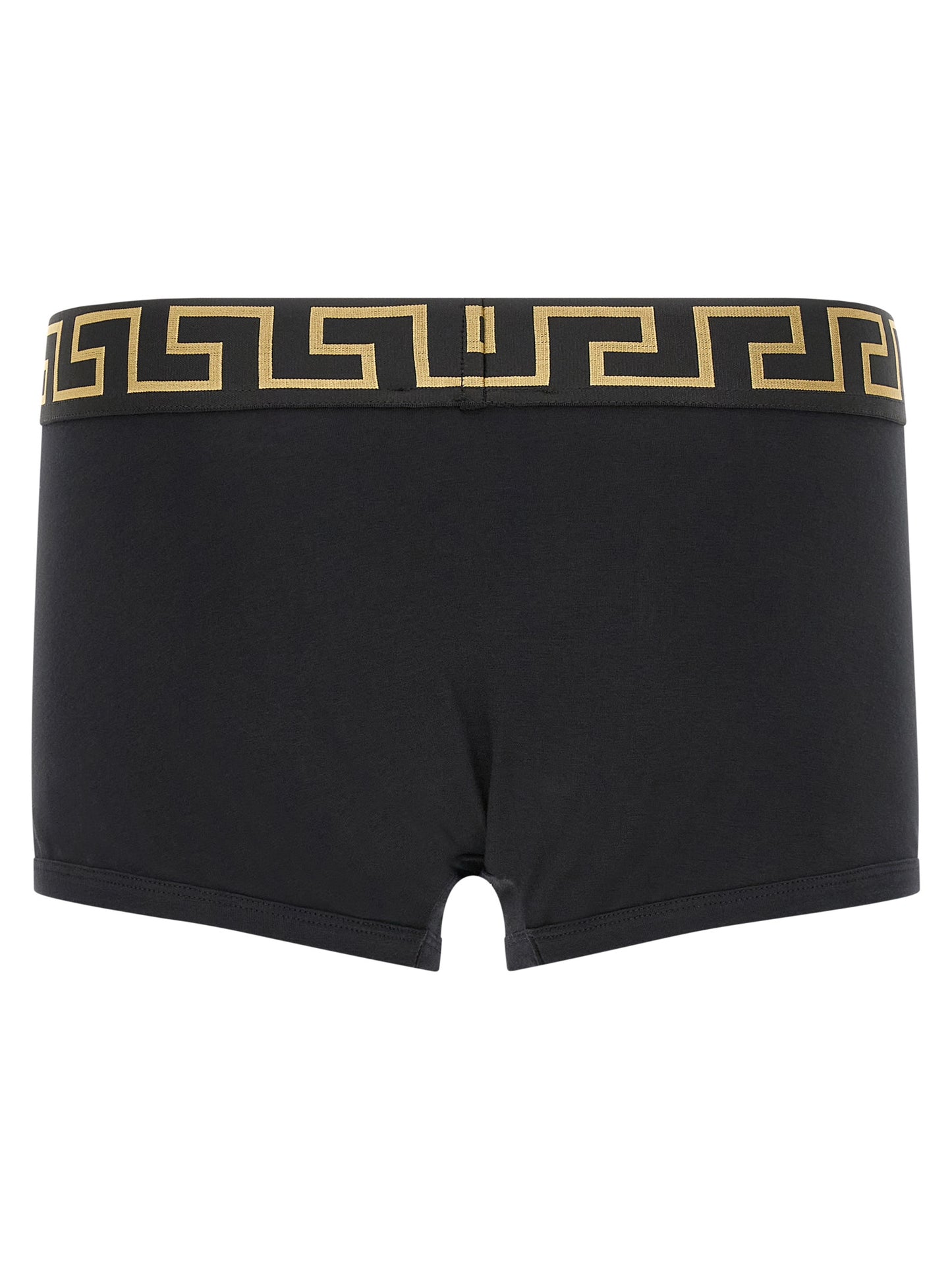 Underpants by Versace for men in organic cotton black, gold & patterned showcases a sultry silhouette, offering a sultry fit from the Essence Medusa Men's Organic Cotton Underpants collection.