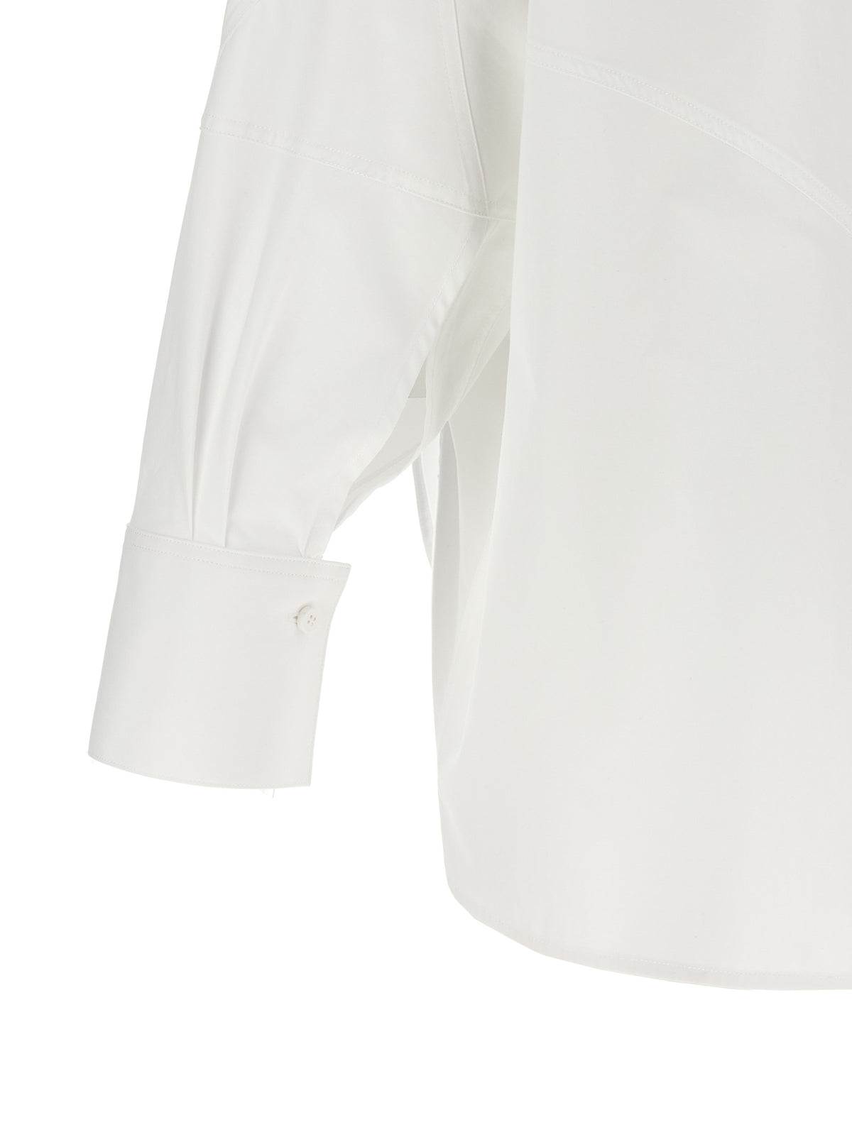 The Attico Women's Wide Oversized Long-Sleeve Cotton Blouse - White