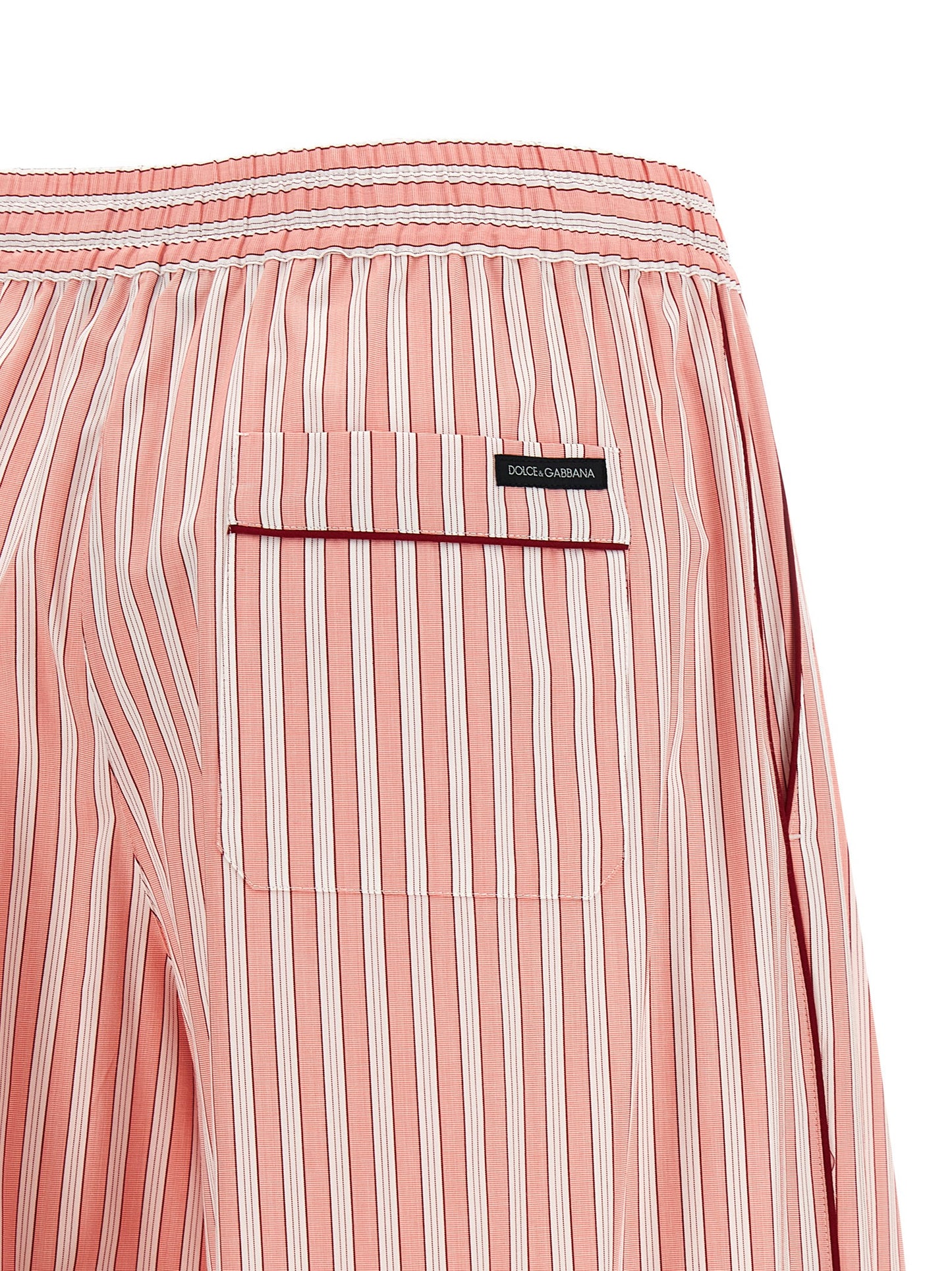 Pajamas by Dolce & Gabbana for women in cotton & silk multicolor, pink & striped features an sumptuous silhouette that defines the luxurious Women's Cotton & Silk Pajamas design.