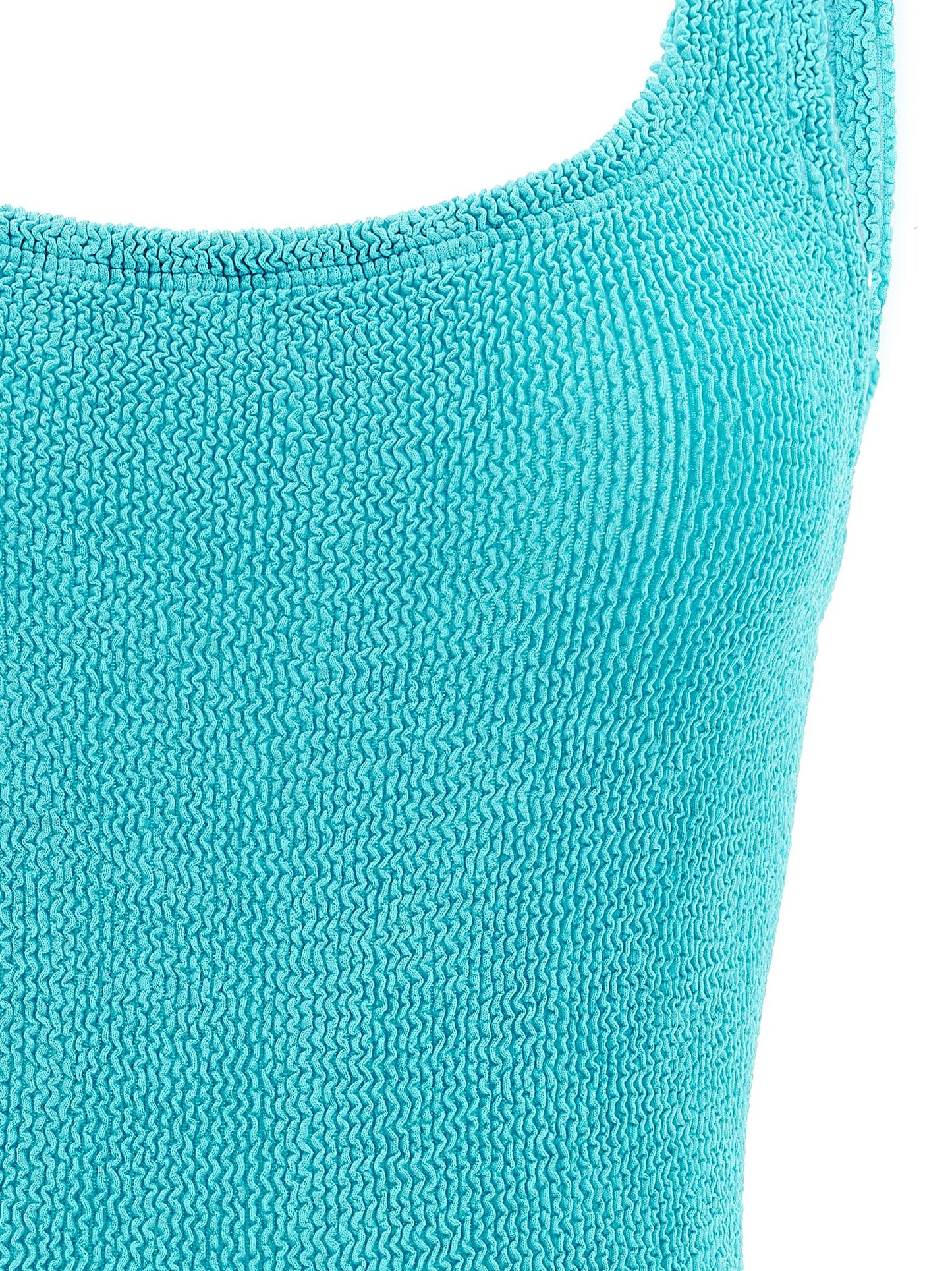 Hunza G Women's Stretch Polyamide One-Piece Swimsuit - Light Blue