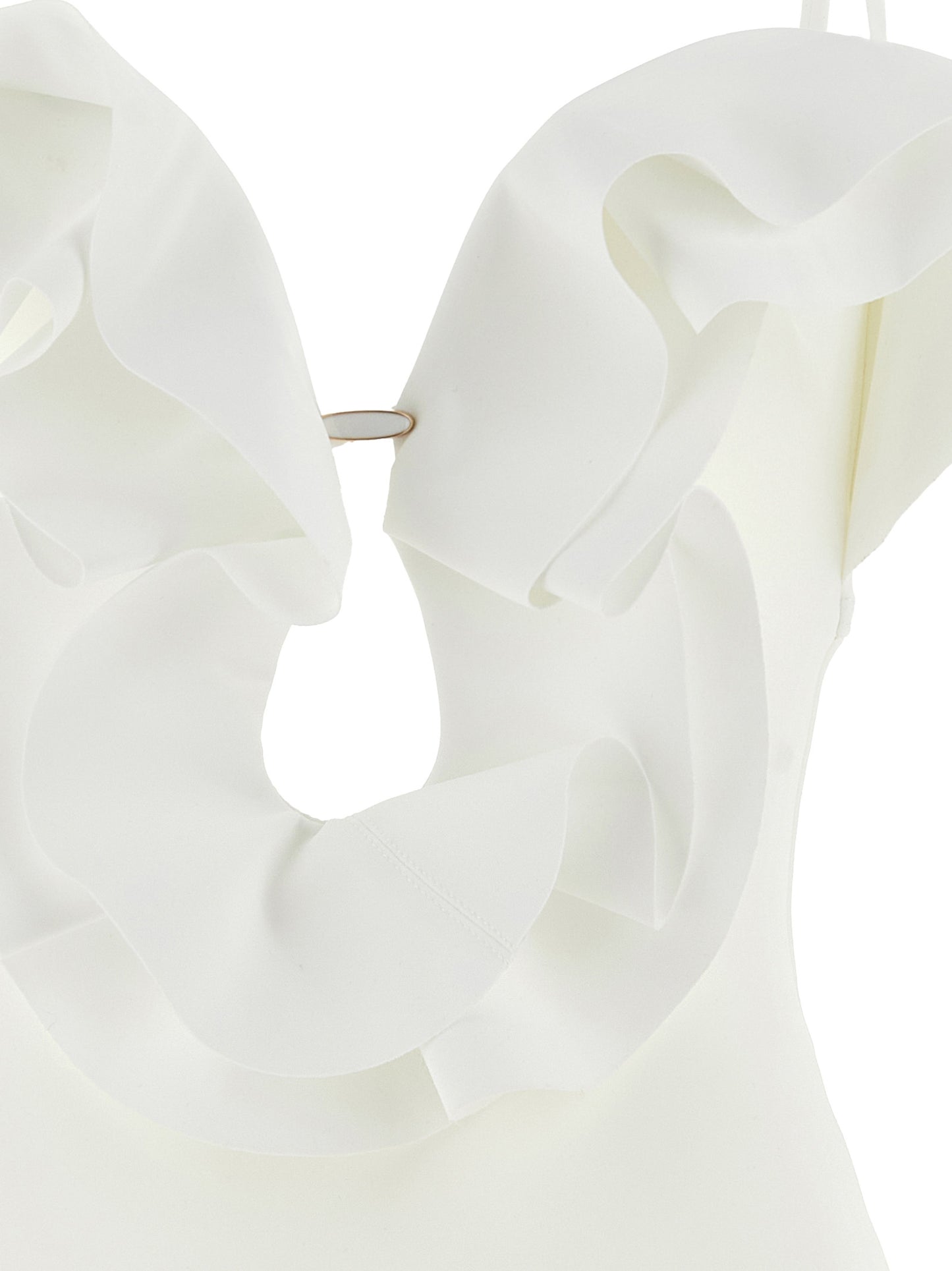 One-Piece Swimsuit by Zimmermann for women in stretch polyamide white features an magnificent silhouette that beautifully showcases the elegant Crisp Women's Stretch Polyamide One-Piece Swimsuit design with a magnificent fit.