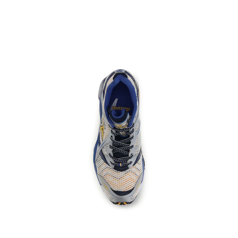 Athletic Sneakers by MIZUNO for men in textile multicolor features an effortless chic silhouette, showcasing the signature low-top style of the Men's Low Top Textile Athletic Sneakers collection with a truly effortless chic finish.