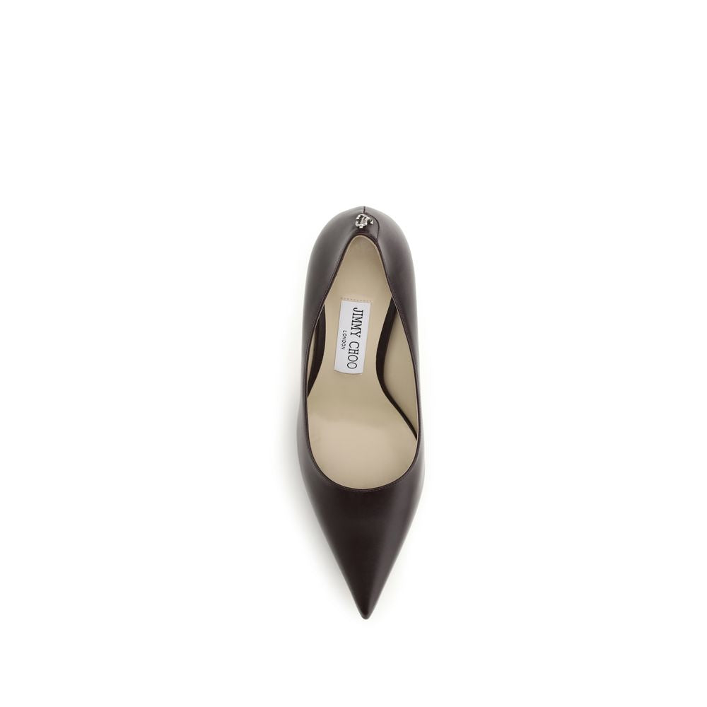 High-Heel Stiletto Pumps Heels by Jimmy Choo for women in bos taurus calf leather and brown & signature showcases a effortlessly elegant silhouette as Women's Bos Taurus Calf Leather High-Heel Stiletto Pumps Heels, featuring a effortlessly elegant stiletto high-heel and a effortlessly elegant pointed toe style for an elegant look.