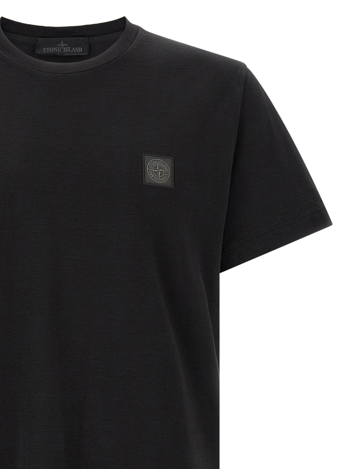 Stone Island Icon Men's Short-Sleeve Crew Neck Organic Cotton T-Shirt - Black