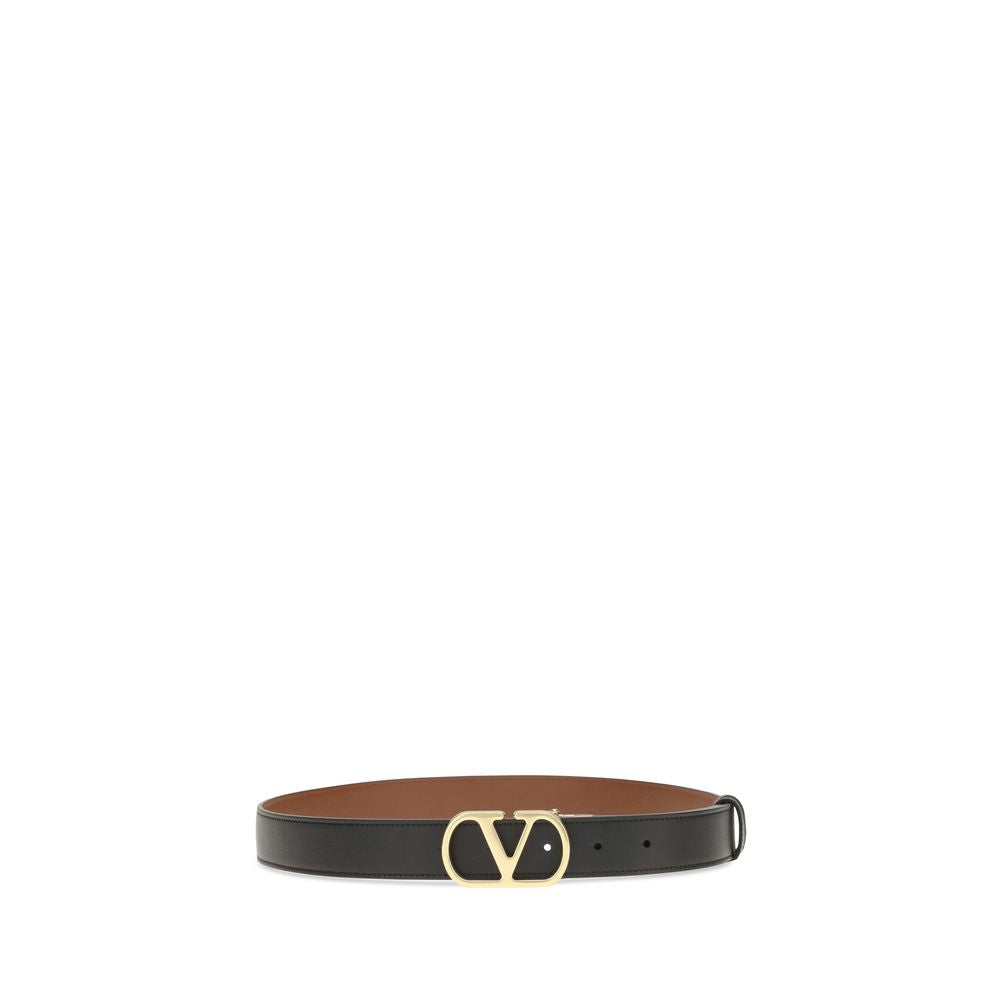 Belt by Valentino Garavani for women in bos taurus calfskin leather black & signature presents a artisanal silhouette from the V Logo Bos Taurus Calfskin Leather Belt collection, showcasing an artisanal design and refined craftsmanship for a artisanal look.