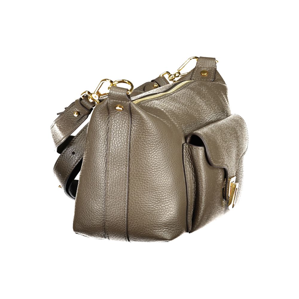 Handbag by Coccinelle for women in leather brown & signature features a refined silhouette, showcasing a secure zipper, organized external-pockets & internal-pockets, and versatile shoulder-strap & adjustable-strap for a refined finish.