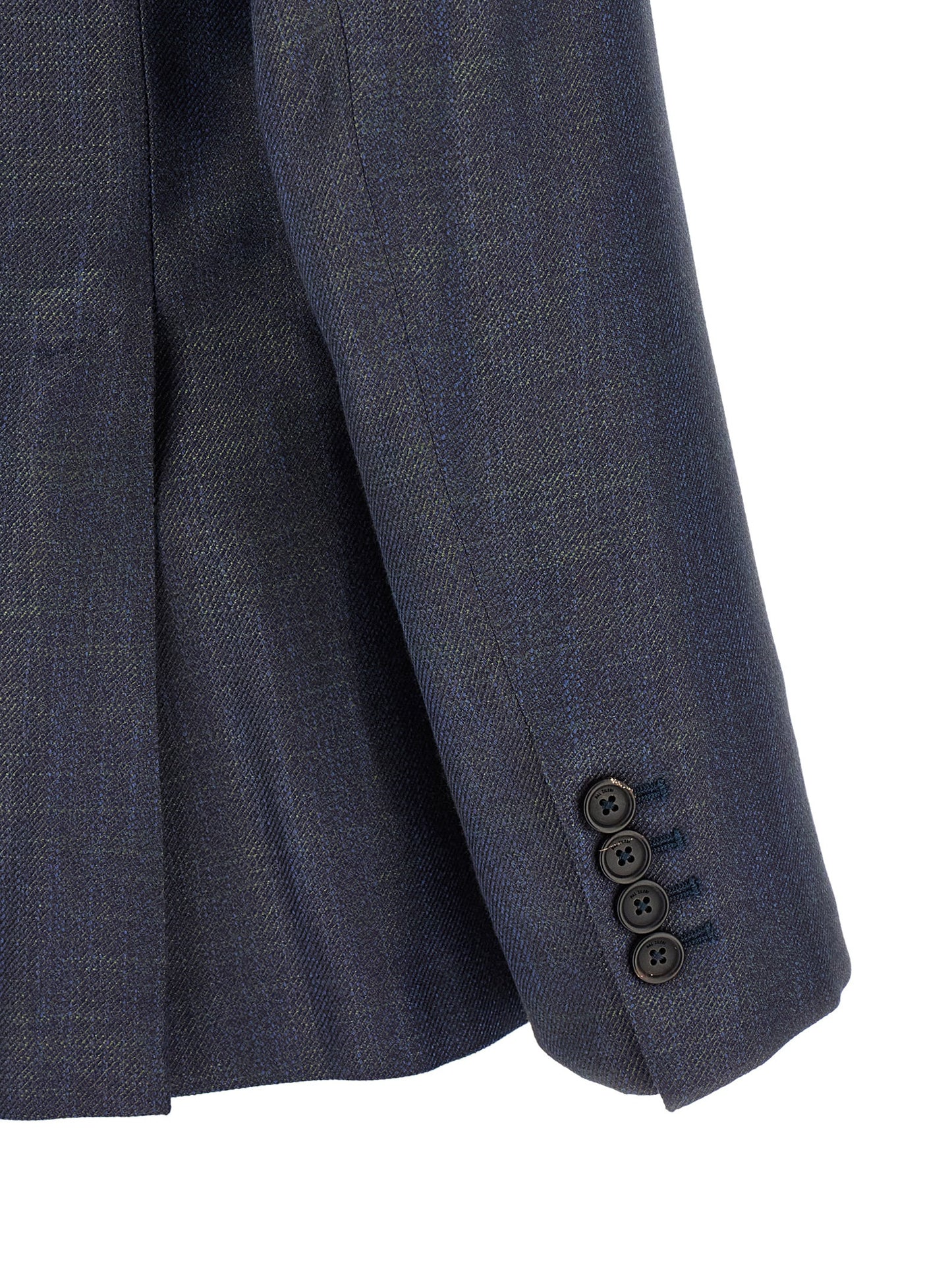 Blazer by Pal Zileri for men in viscose gold & navy presents a distinguished silhouette, detailed with a distinguished and distinctive for a truly sophisticated finish.