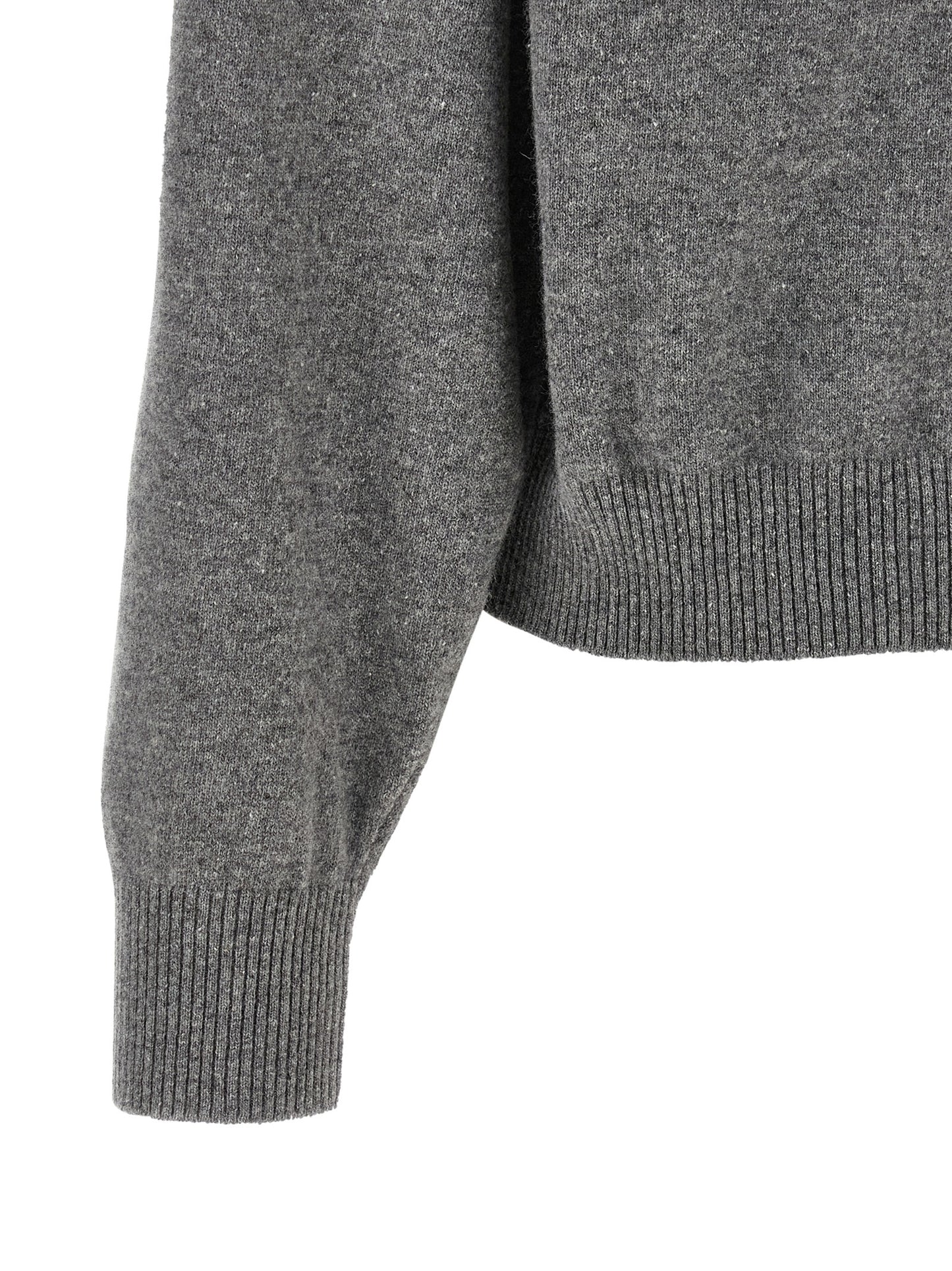 Cardigan by Alberta Ferretti for women in virgin wool gray & floral showcases a luxurious silhouette, meticulously detailed with a sophisticated and for a refined finish.