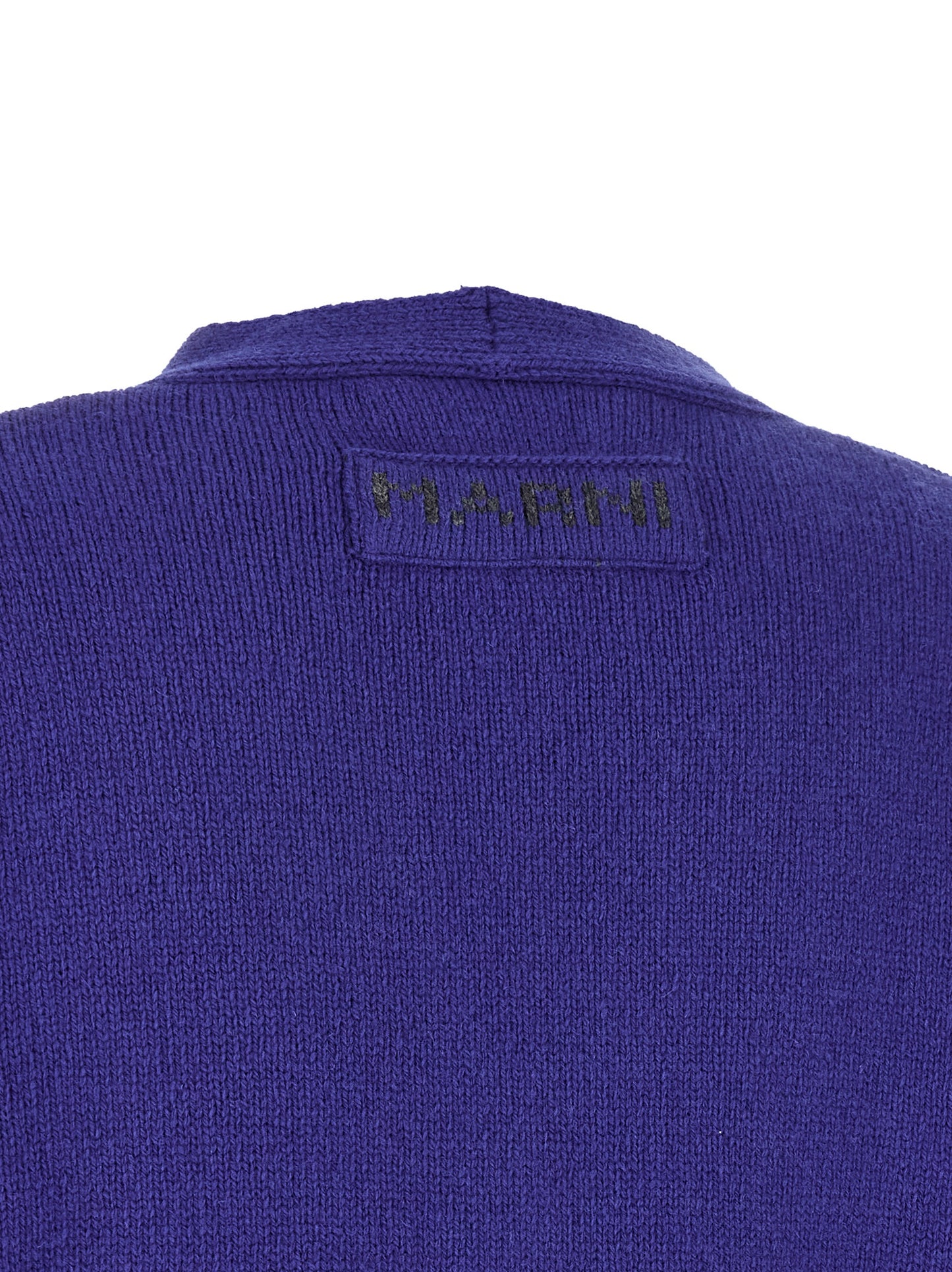 Cardigan by Marni for women in cashmere virgin wool blue & floral features an impeccable silhouette, showcasing a sophisticated and detail for a truly impeccable finish.