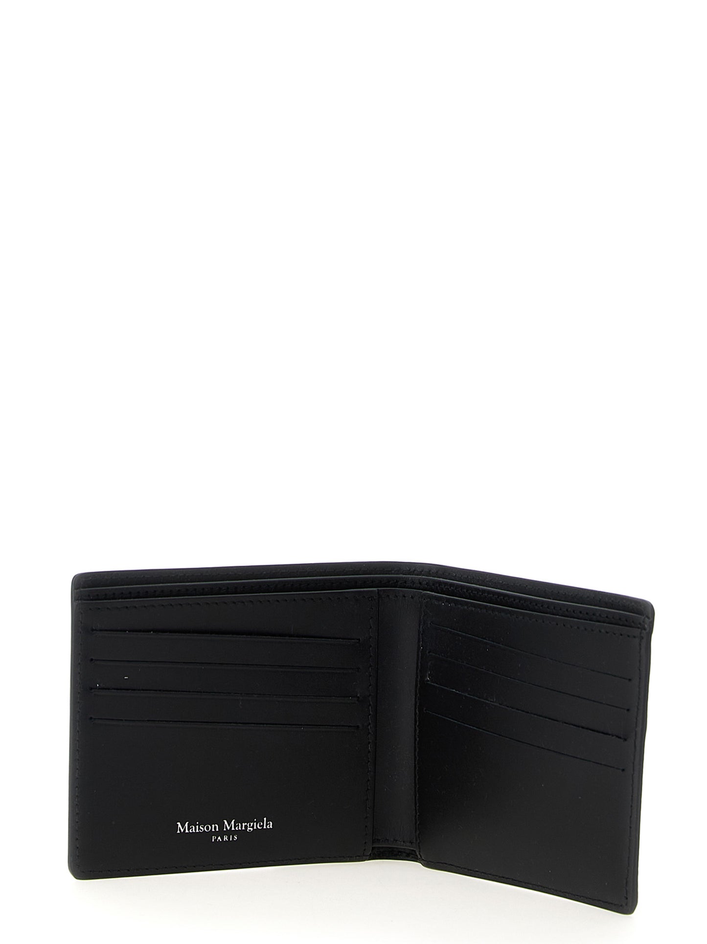 Cardholder Wallet by Maison Margiela for men in leather black showcases a distinguished silhouette, artfully capturing the essence of the distinguished Leather Cardholder Wallet design with functional card-organization.