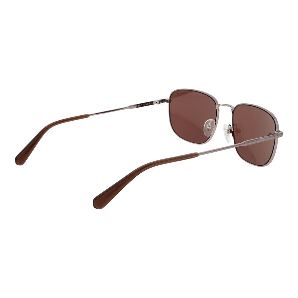 Sunglasses by Gant for men in metal bronze features an ethereal rectangle full-rim frame design with bronze coloured frame frames and non-polarized category-3-dark-tint lens for a ethereal finish.