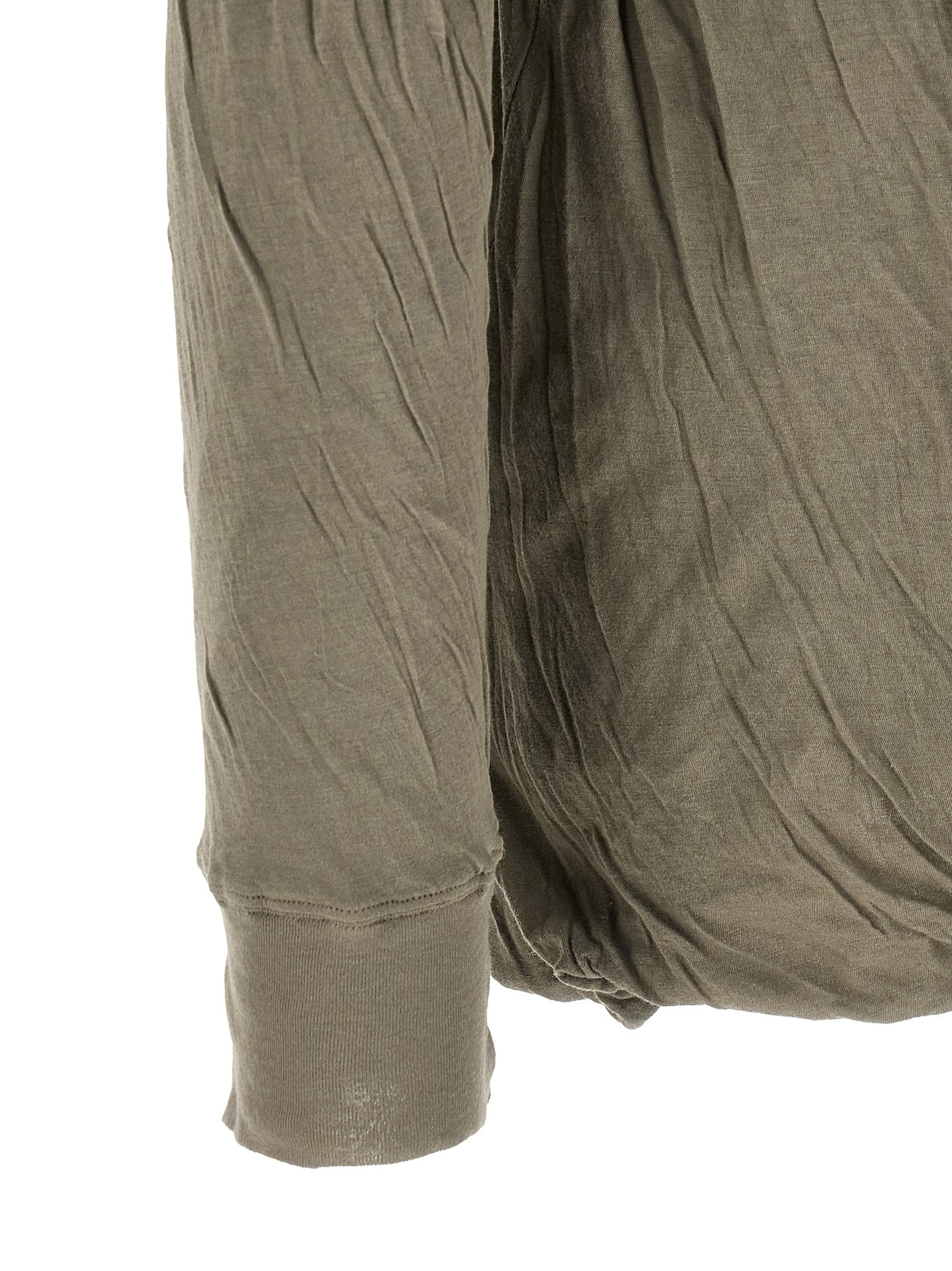 T-Shirt by Rick Owens for men in cotton gray & transparent features a plush silhouette, showcasing a sophisticated and for a truly plush finish.