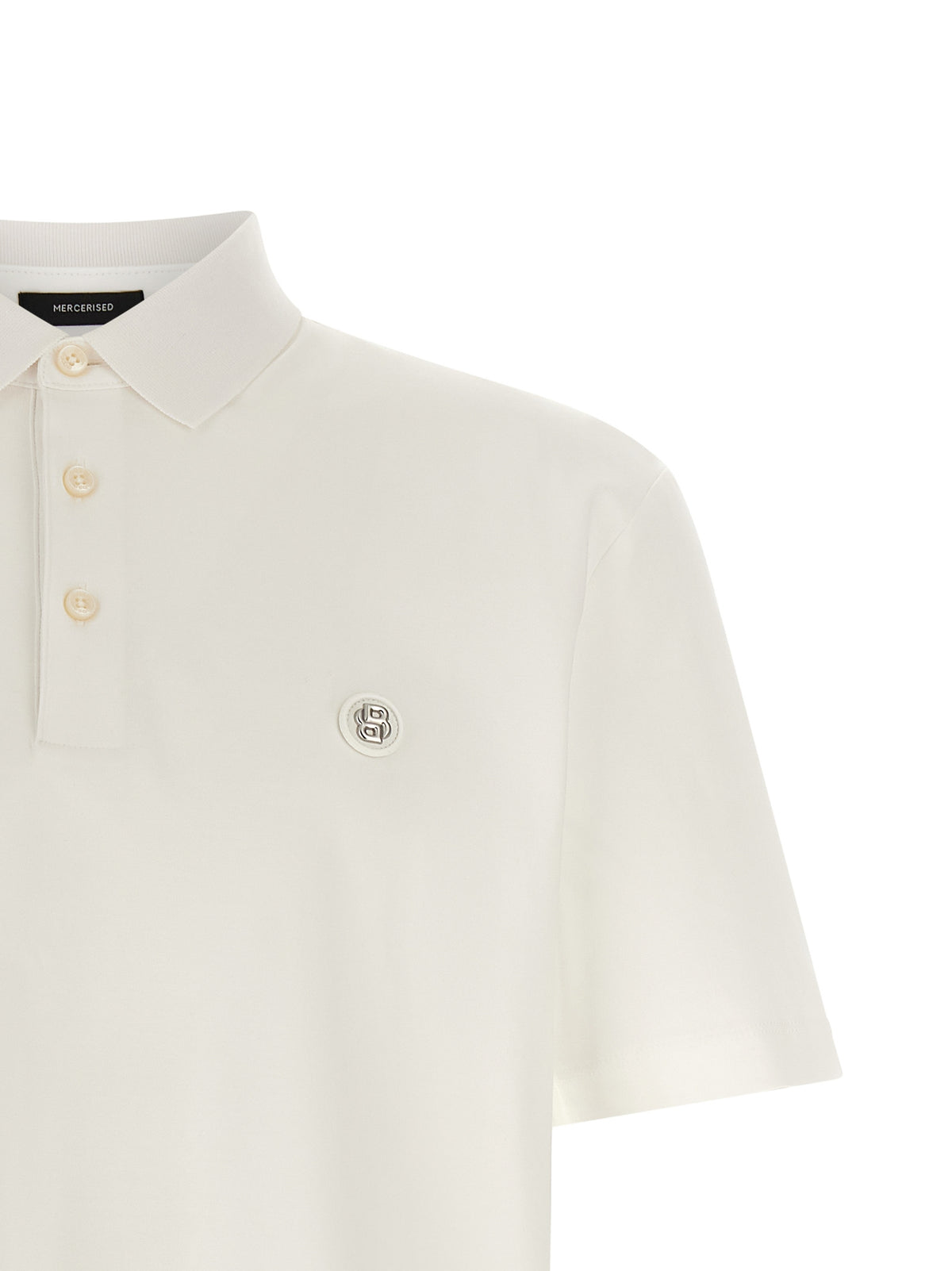 Hugo Boss Men's Cotton Polo Shirt - Cream White Monogram