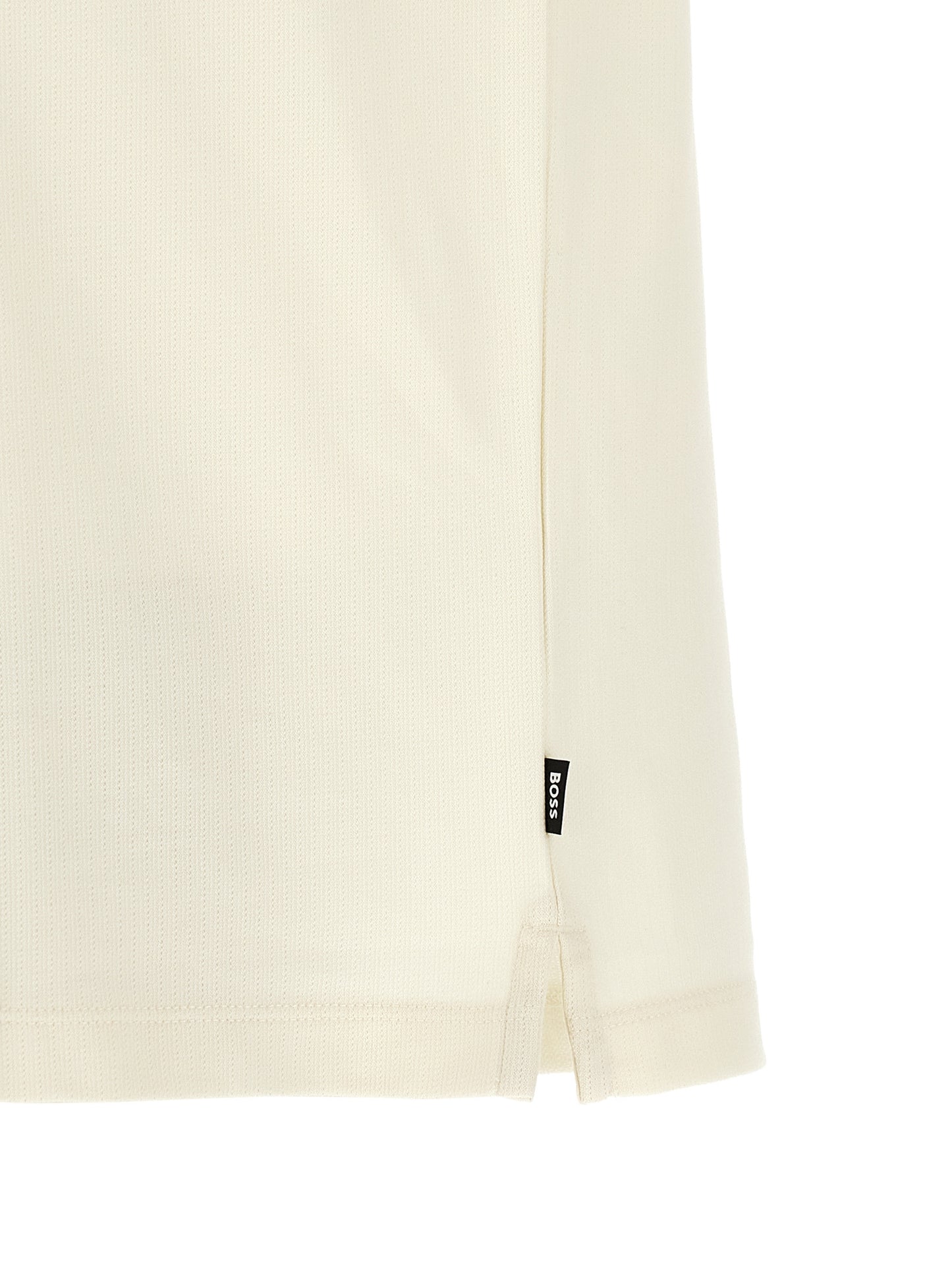 Polo Shirt by Hugo Boss for men in cotton beige & striped presents a sleek silhouette, featuring a refined and for a sleek finish.