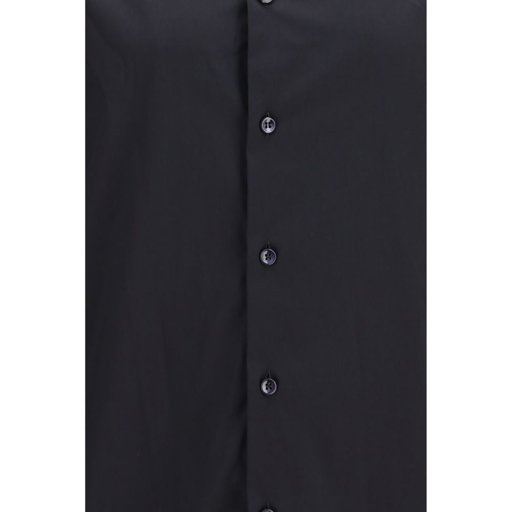 Dress Shirt by Giorgio Armani for men in polyamide & cotton black & pearl, featuring a nuanced and nuanced for a sophisticated finish.