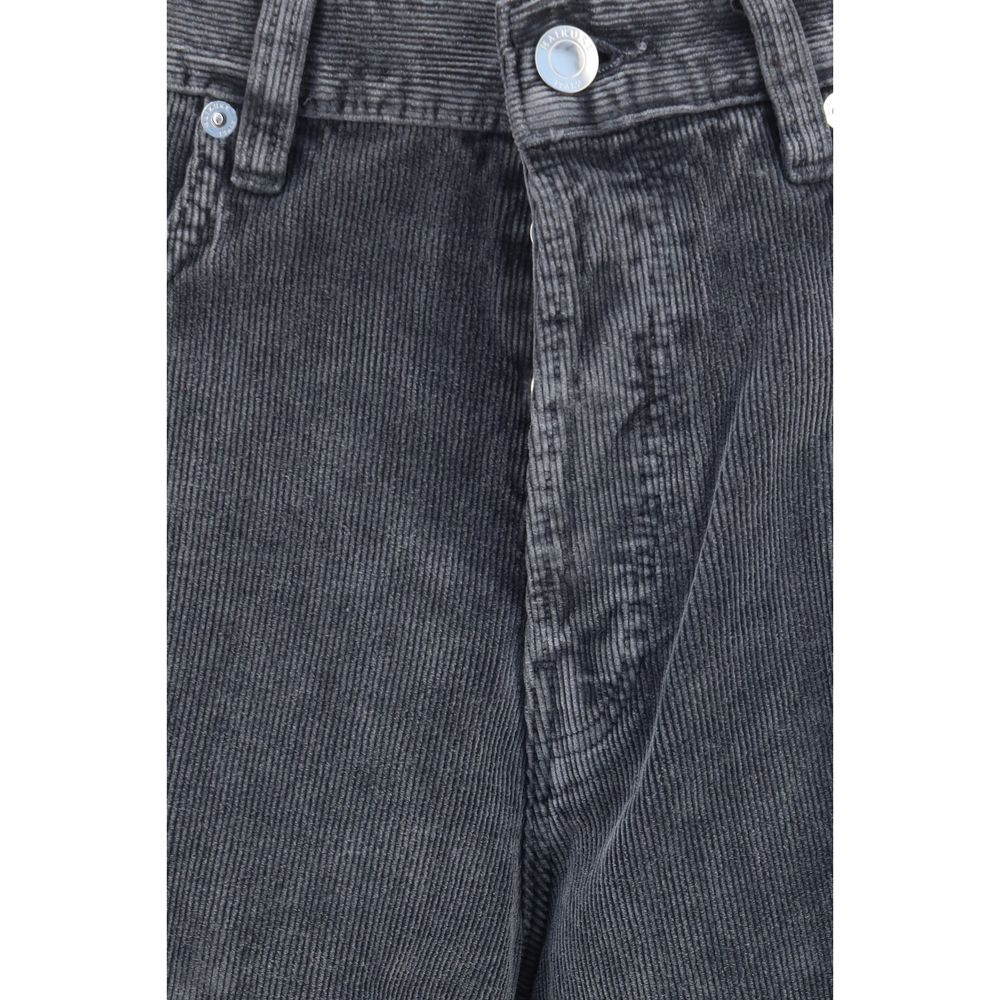 Casual Pants by Haikure for women in velvet cotton beige & gray features a refined silhouette with a refined relaxed-fit, regular-fit & wide, defined by a and a refined long for a refined finish.