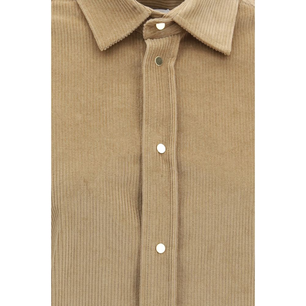 Shirt by Darkpark for women in cotton denim corduroy beige presents a discerning silhouette, showcasing a sophisticated and for a truly discerning finish.