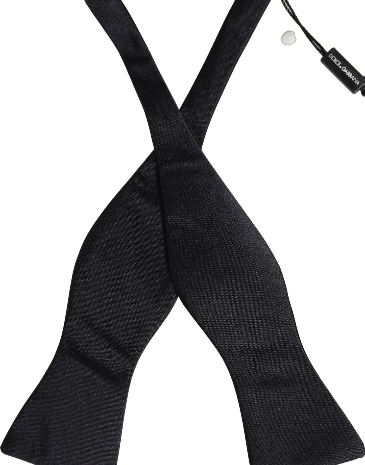 Dolce & Gabbana Men Black 100% Silk Adjustable Neck Papillon Bow Tie