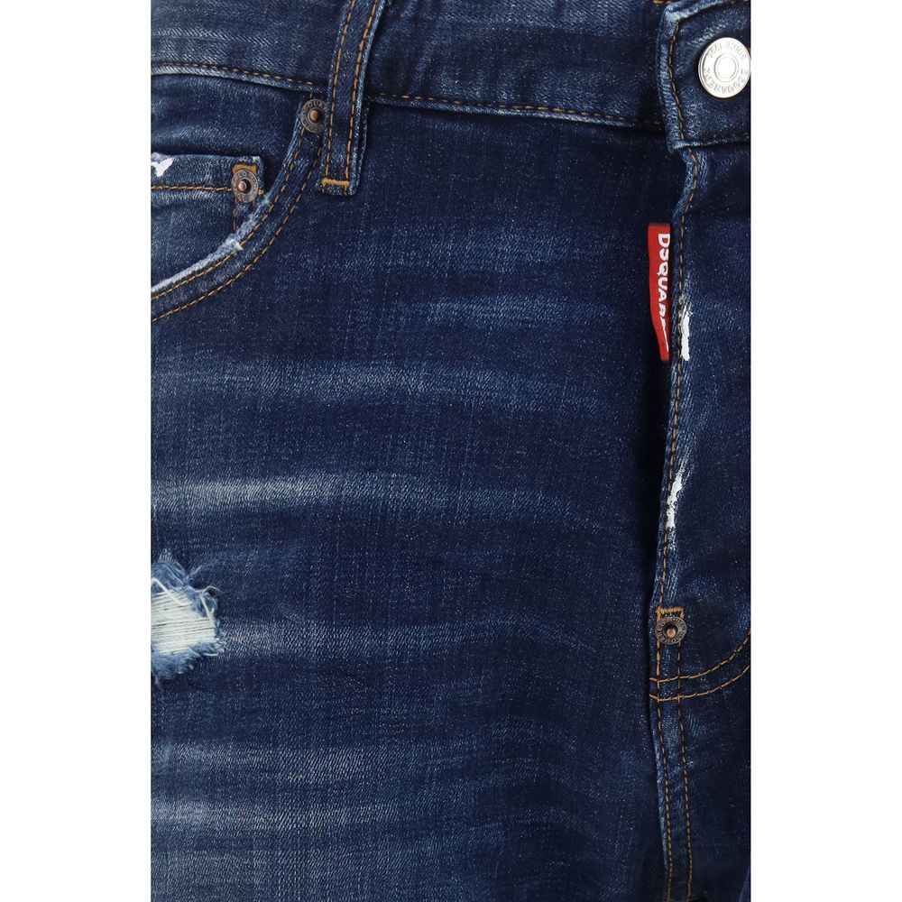 Dsquared² Men's Slim Distressed Cotton Denim Shorts - Blue