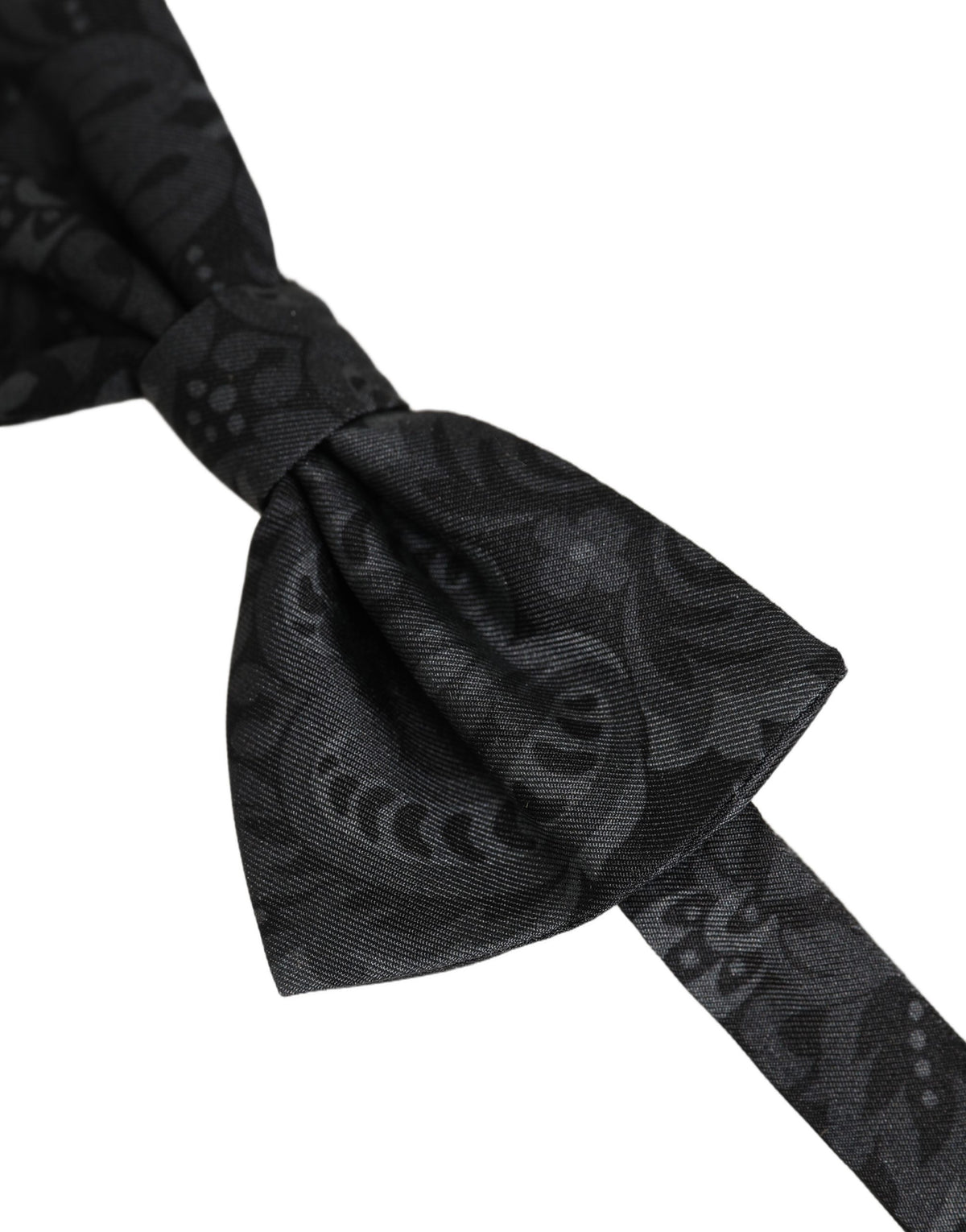 Dolce & Gabbana Silk Necktie - Black Patterned Paisley