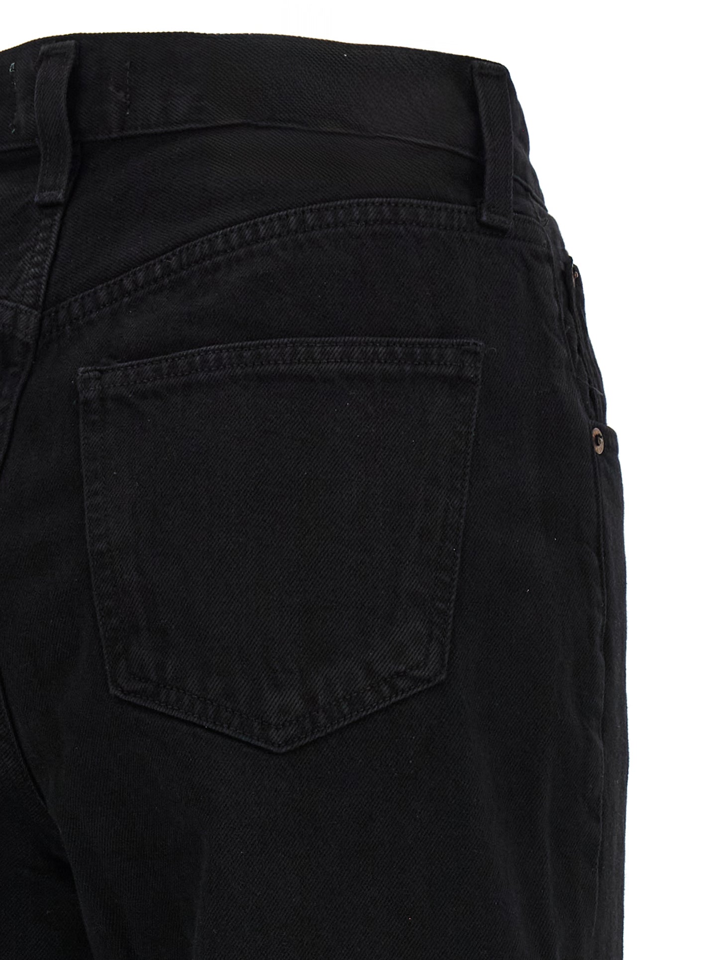 Jeans by Agolde for women in cotton denim black, copper & silver presents a refined pantology silhouette, artfully defined by a refined pantology relaxed-fit, long, and a sophisticated mid rise.