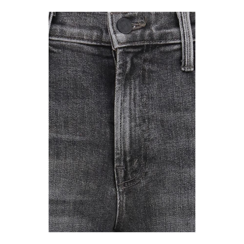 Jeans by Mother Denim for women in denim cotton gray & signature presents a refined pantology silhouette, artfully defined by a refined pantology bootcut, relaxed-fit & regular-fit, long, and a sophisticated mid rise.