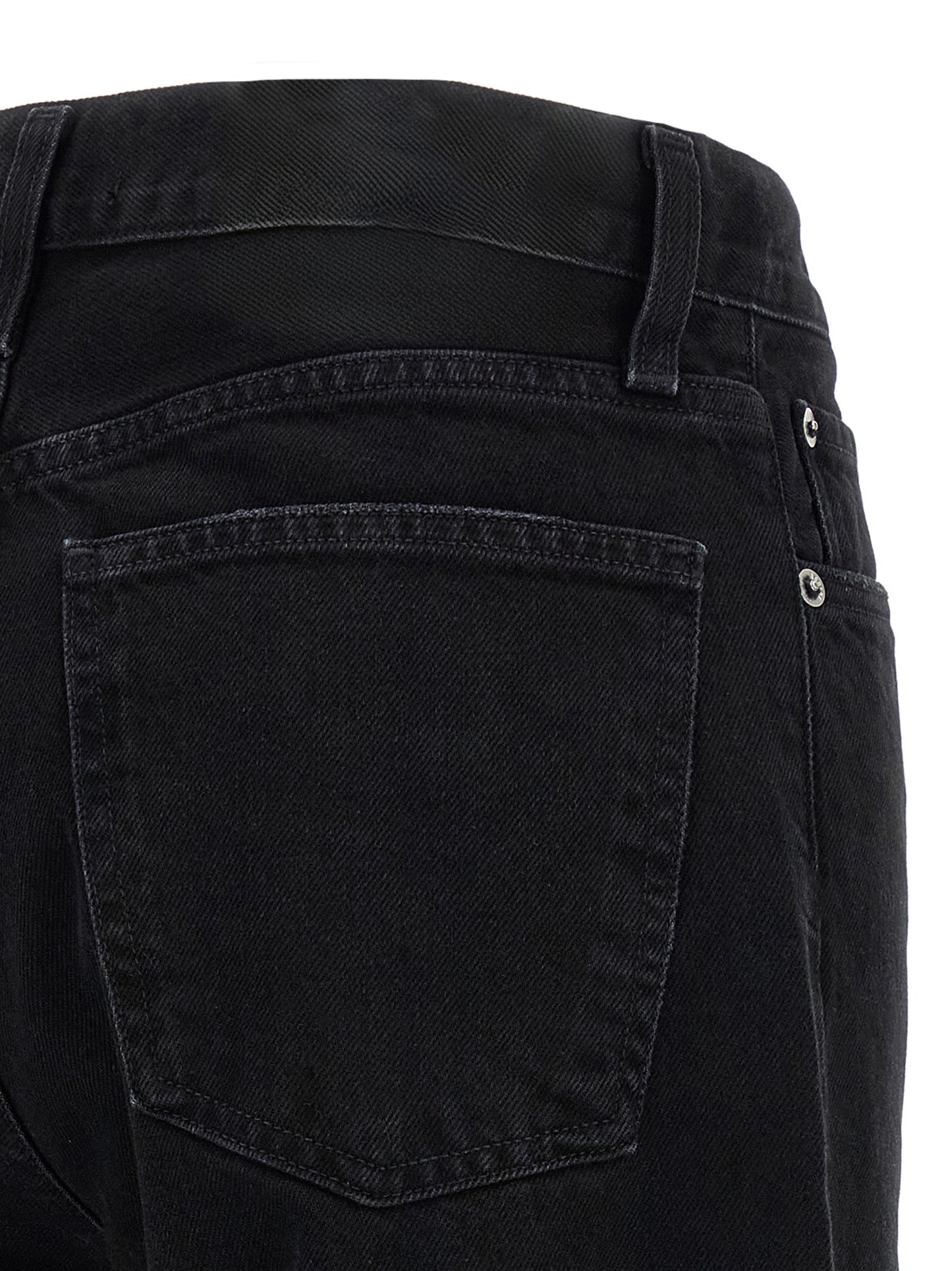 Jeans by Agolde for women in denim cotton black & silver features a polished silhouette with a polished relaxed-fit, reaching a polished long and finished with a polished .
