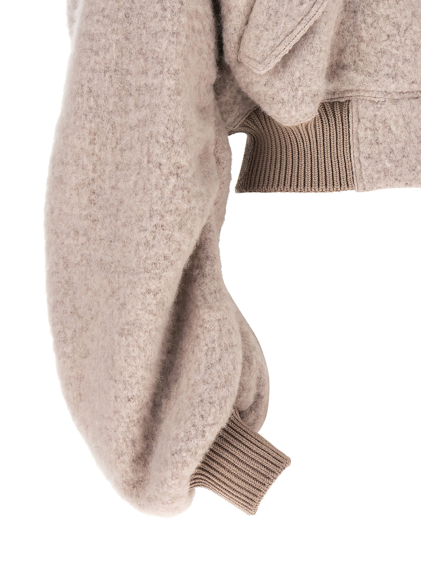Bomber Jacket by Rick Owens for women in nylon alpaca wool & marabou multicolor & powder-pink features a city-ready silhouette, detailed with pockets and a city-ready .
