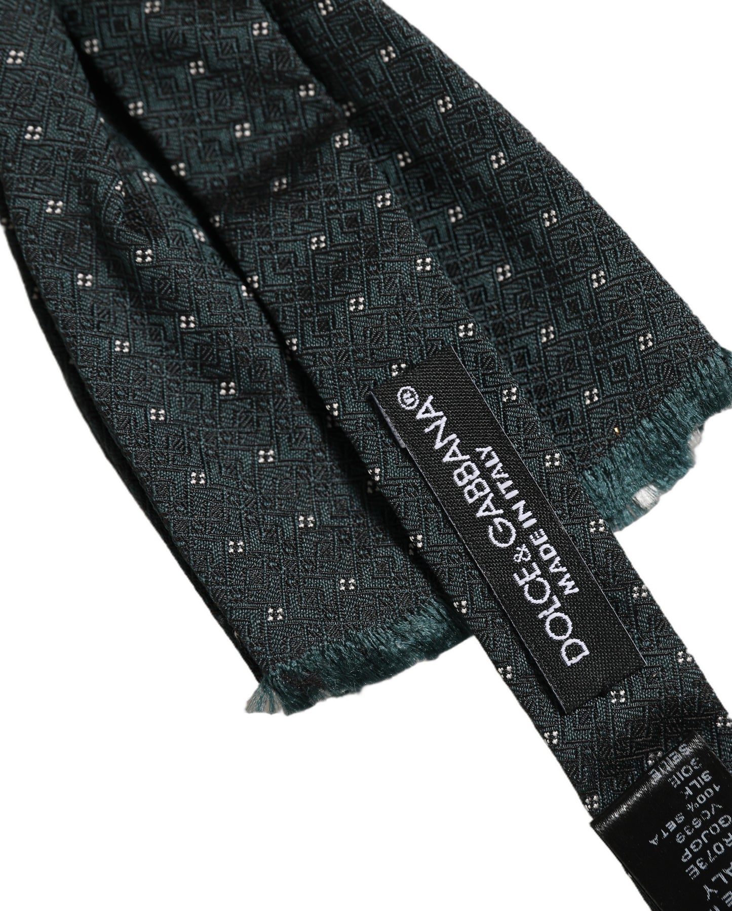 Dolce & Gabbana Men Green Patterned Adjustable Neck Papillon Bow Tie