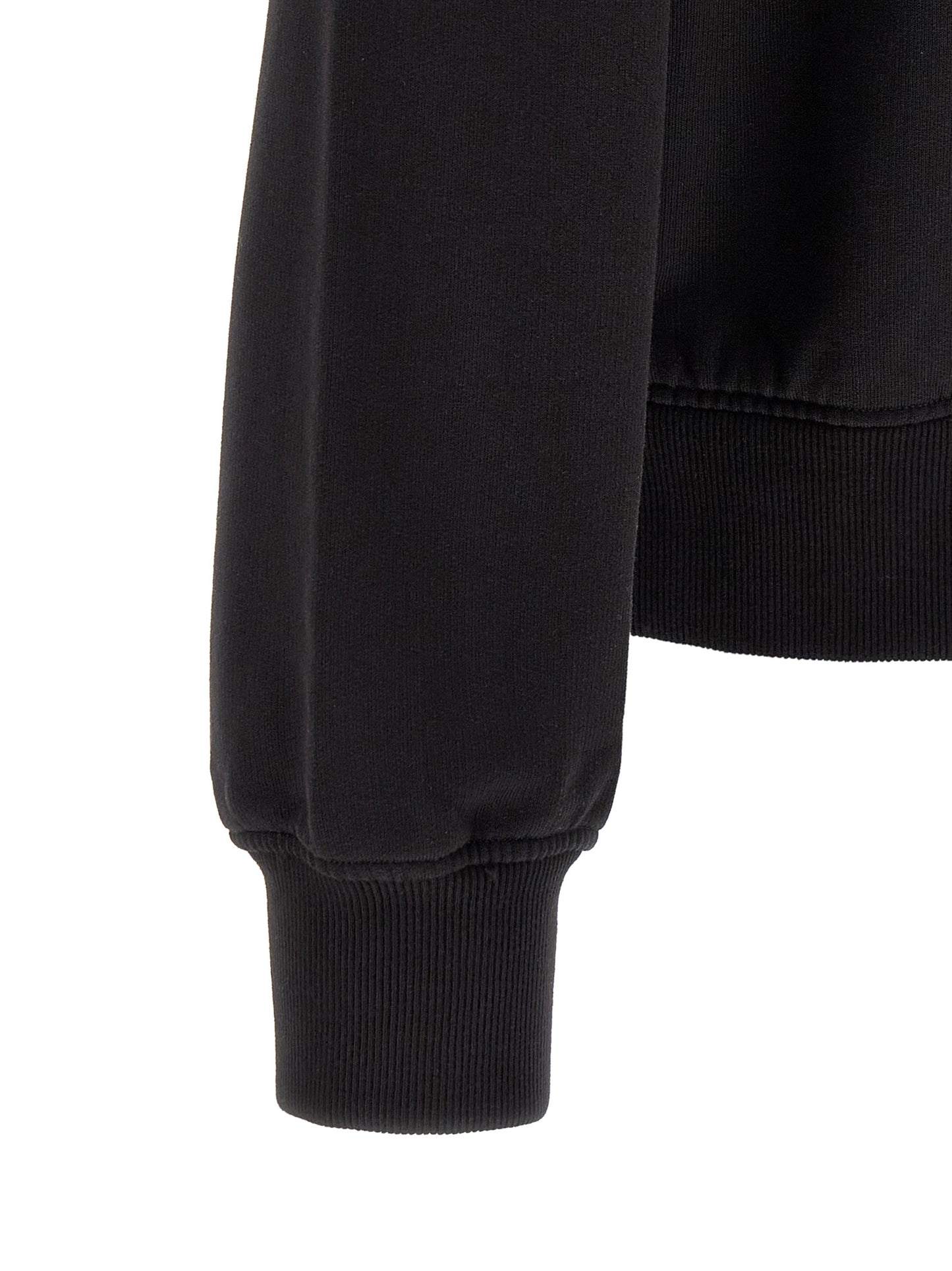 Sweatshirt Hoodie by Dolce & Gabbana for men in cotton black, silver & signature features an luminous silhouette, showcasing a sophisticated and for a truly luminous look.